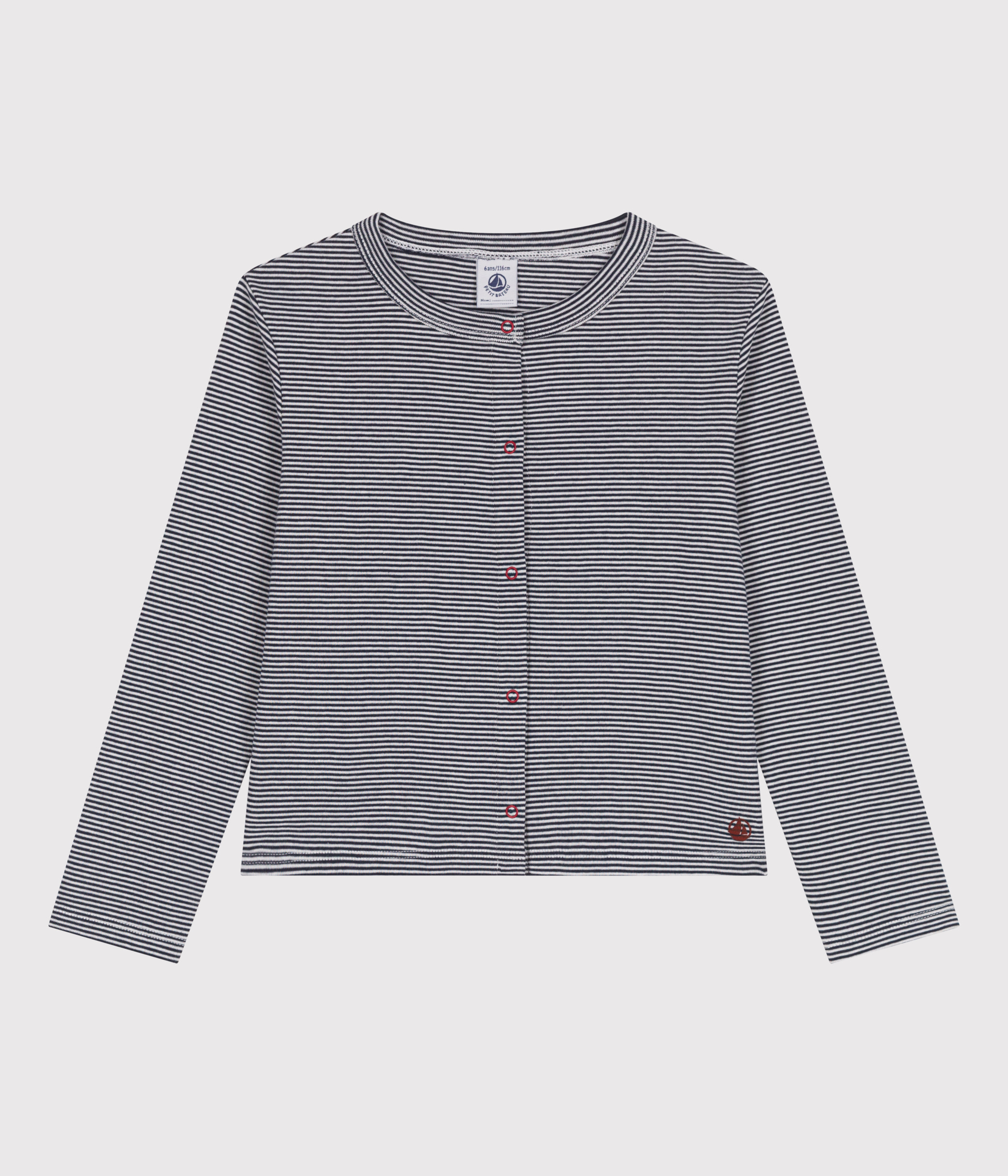 Children's stripy cotton cardigan