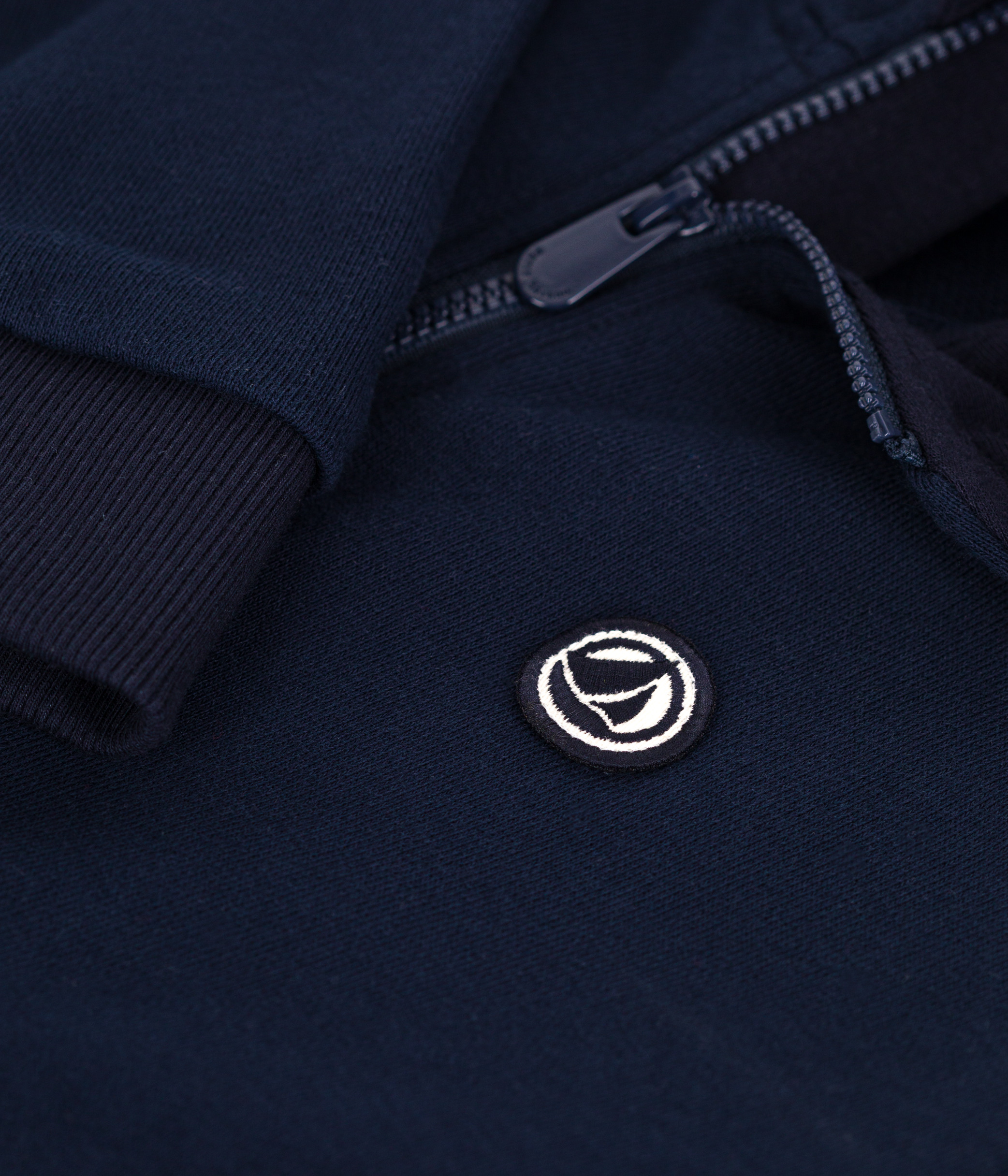 Children's plain cotton zip-up hoodie