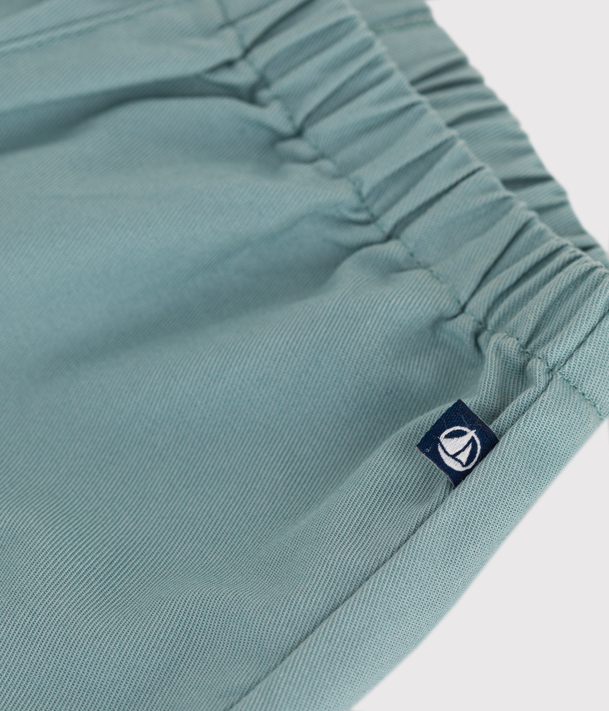 Babies' plain cotton and linen trousers