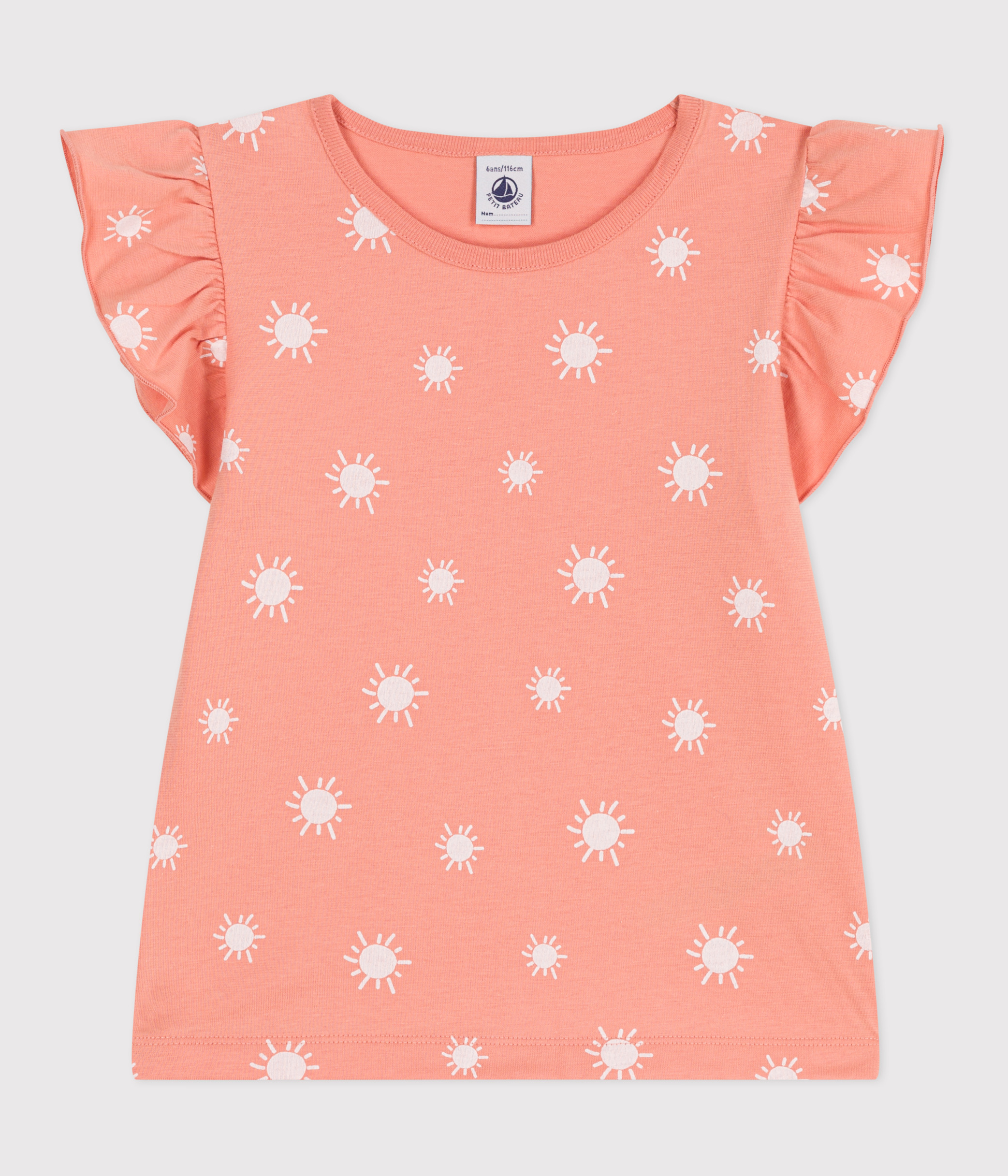 Children's printed short-sleeved cotton T-shirt