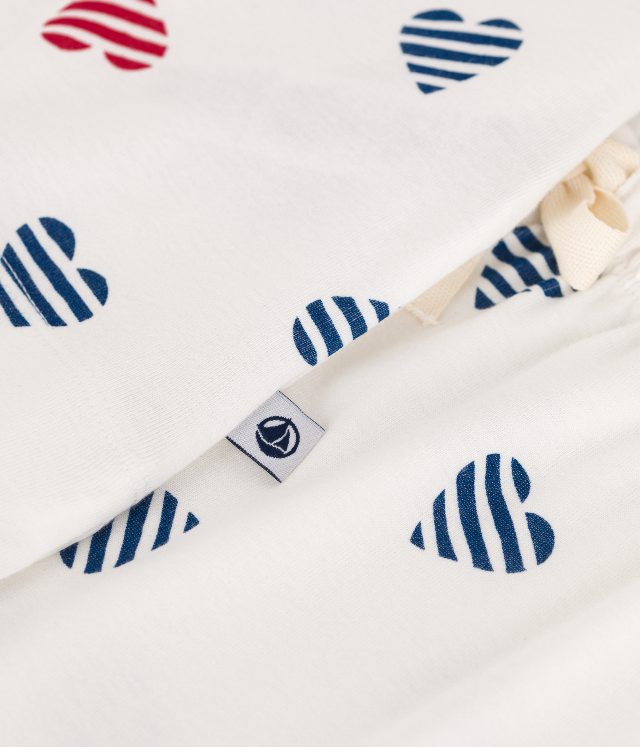 Women's short heart print cotton pyjamas