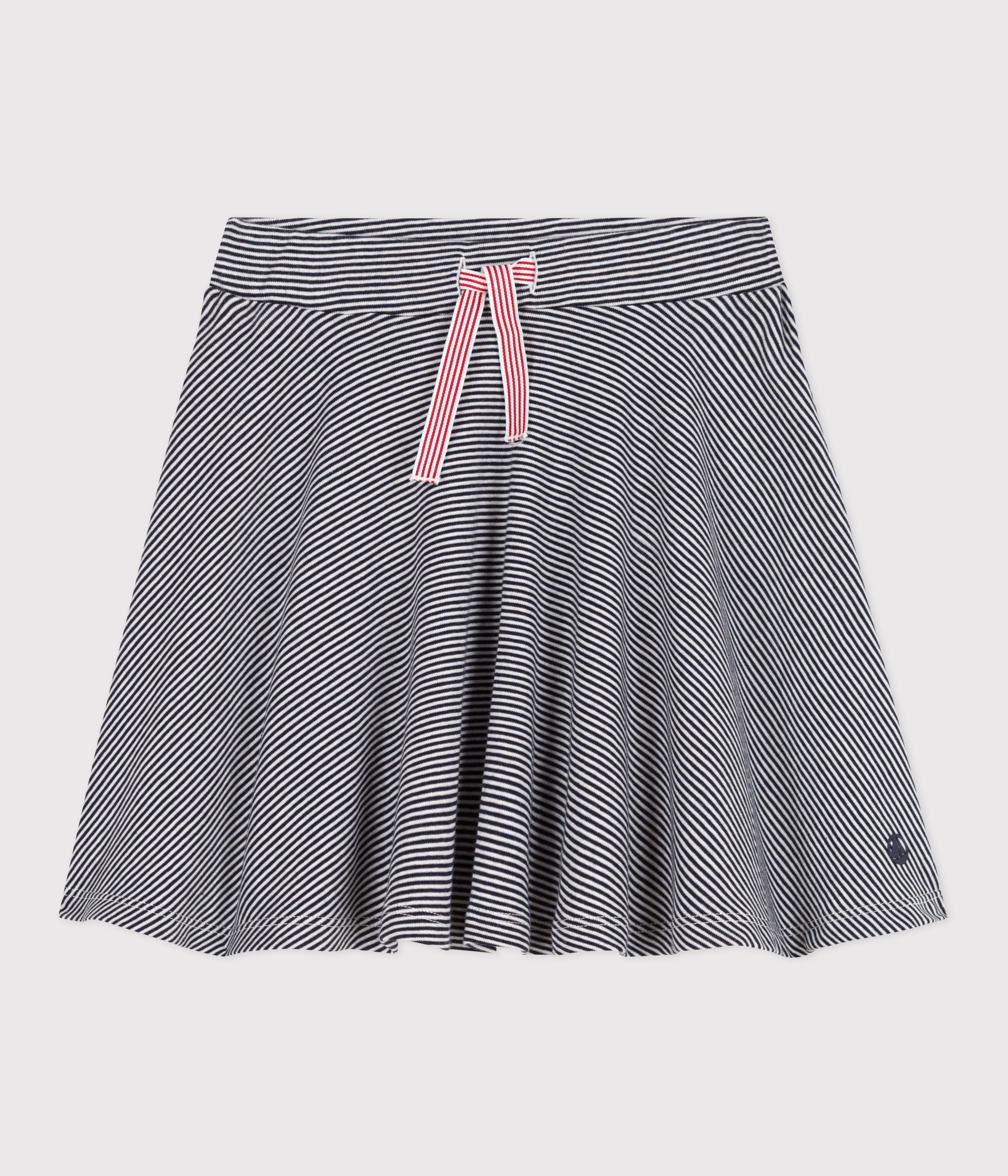Children's stripy cotton skirt