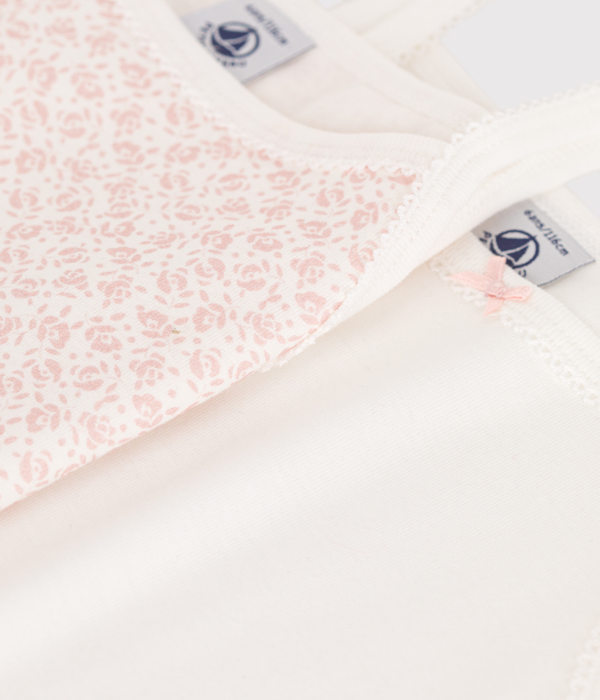 Set of 2 children's cotton floral tank tops