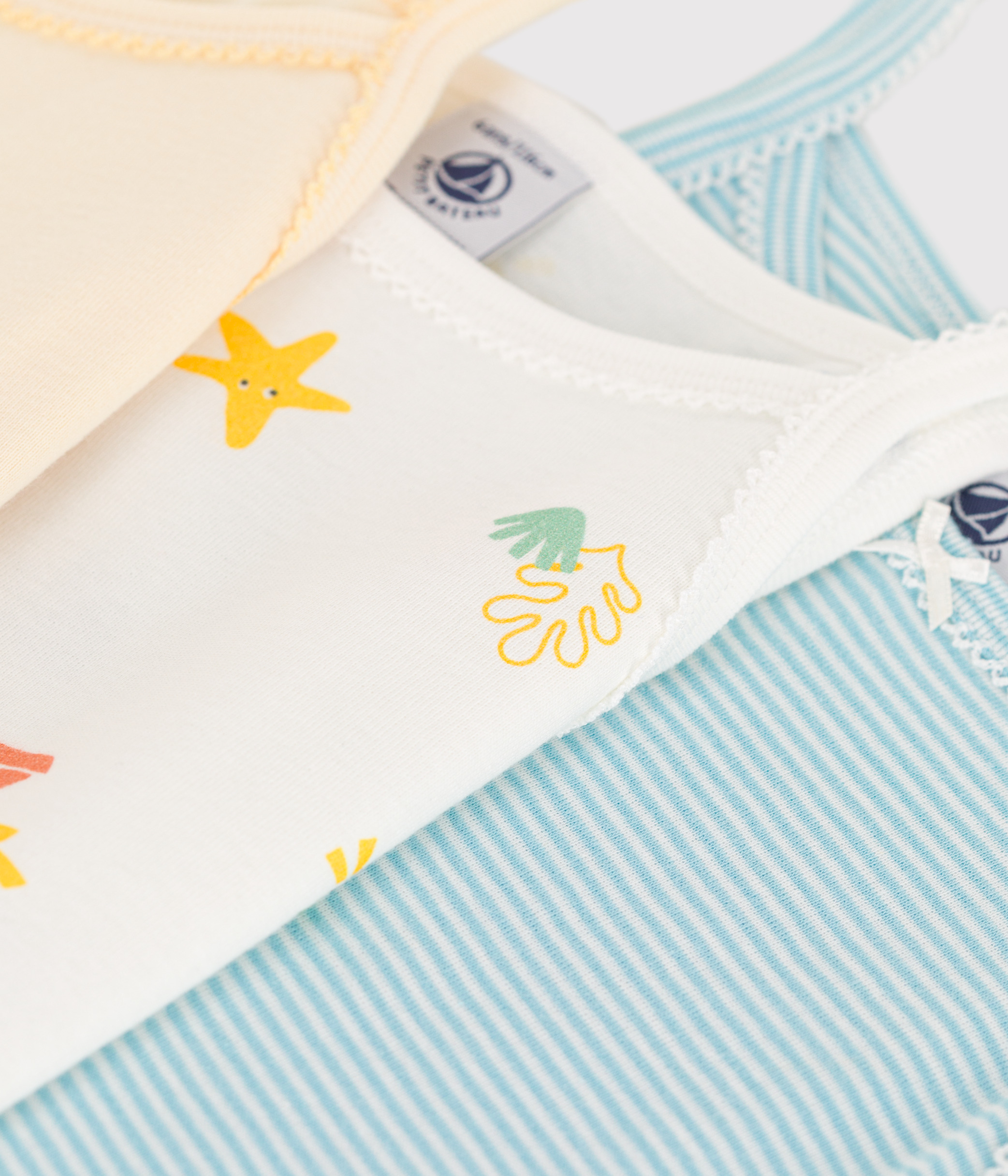 Children's printed cotton tank tops - 3-pack