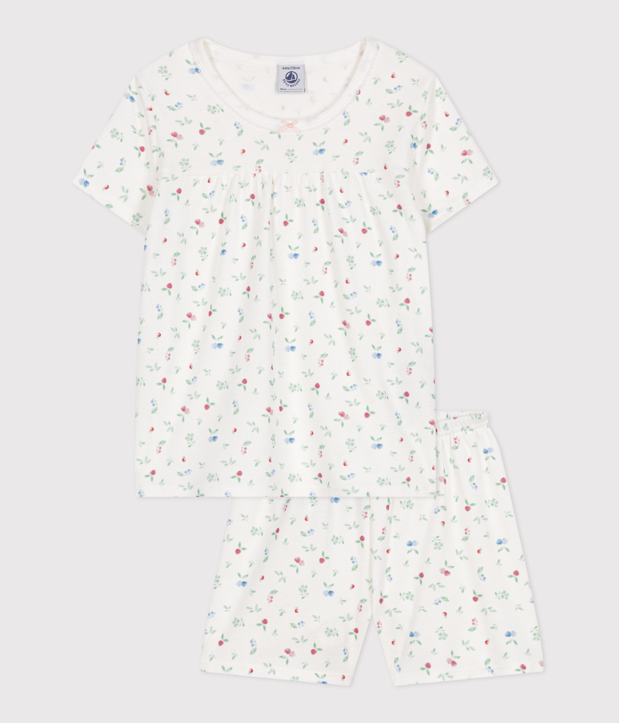 Children's short fruit pattern cotton pyjamas