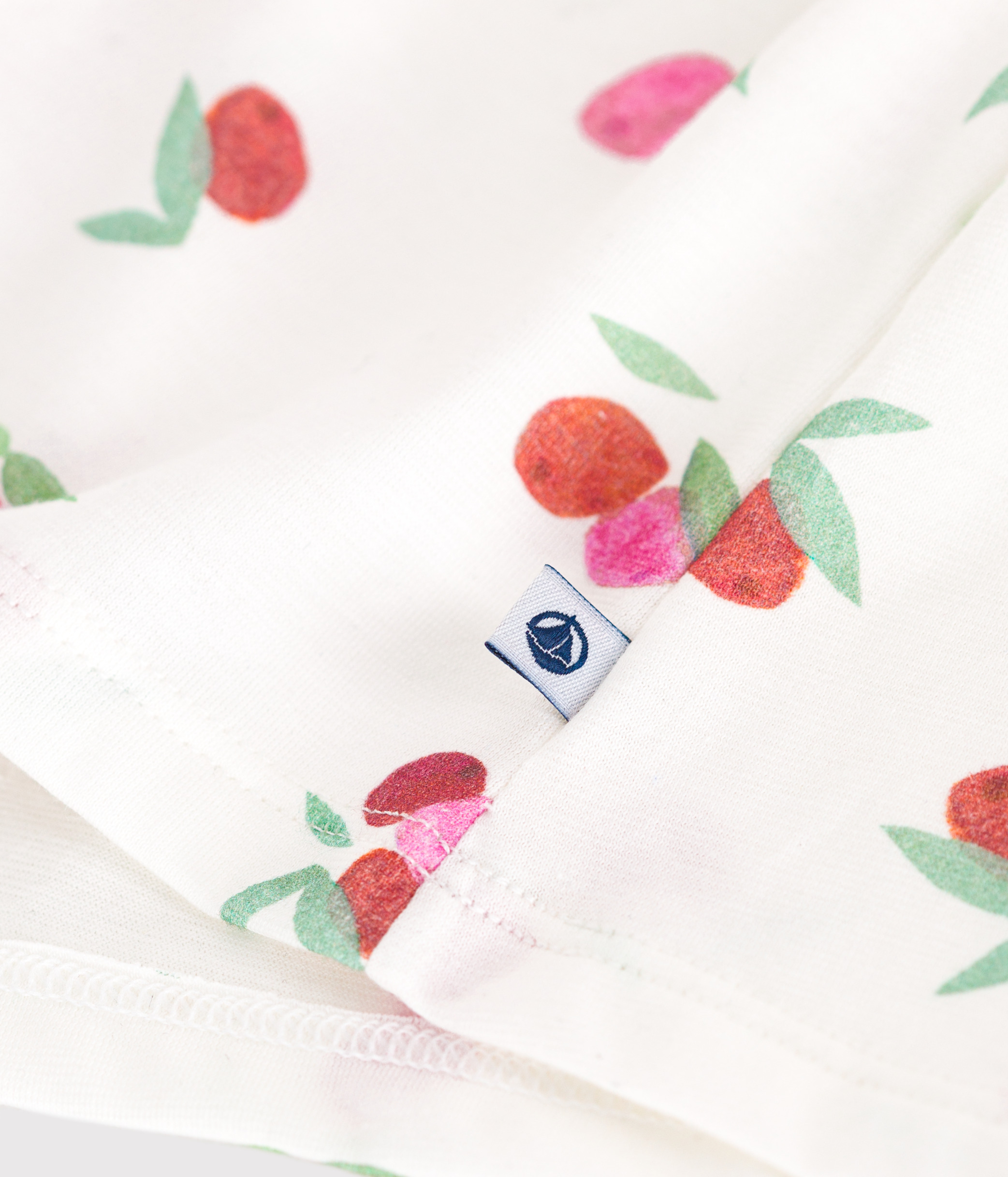 Child's cotton nightgown with fruit print