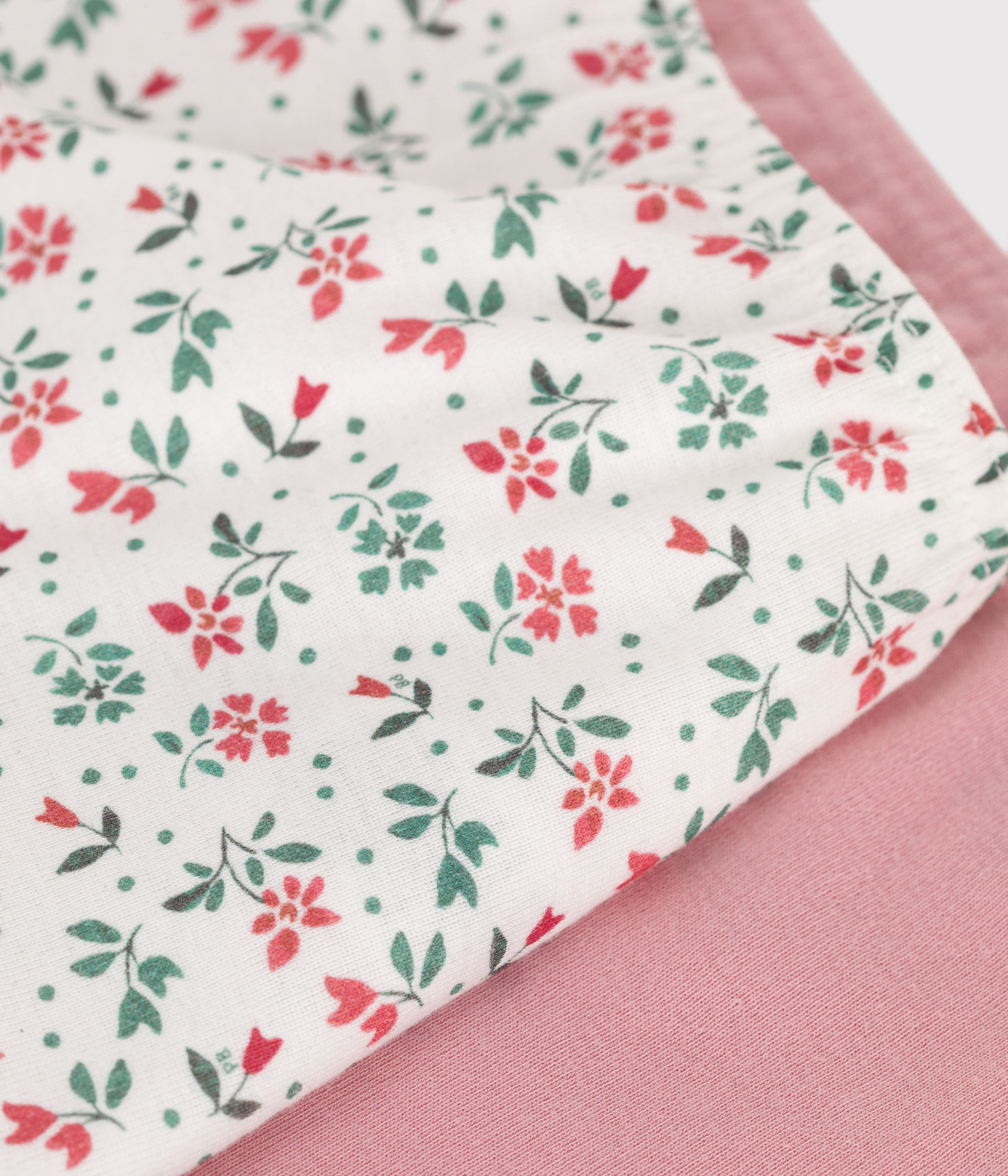 Set of 2 children's long floral cotton shorties