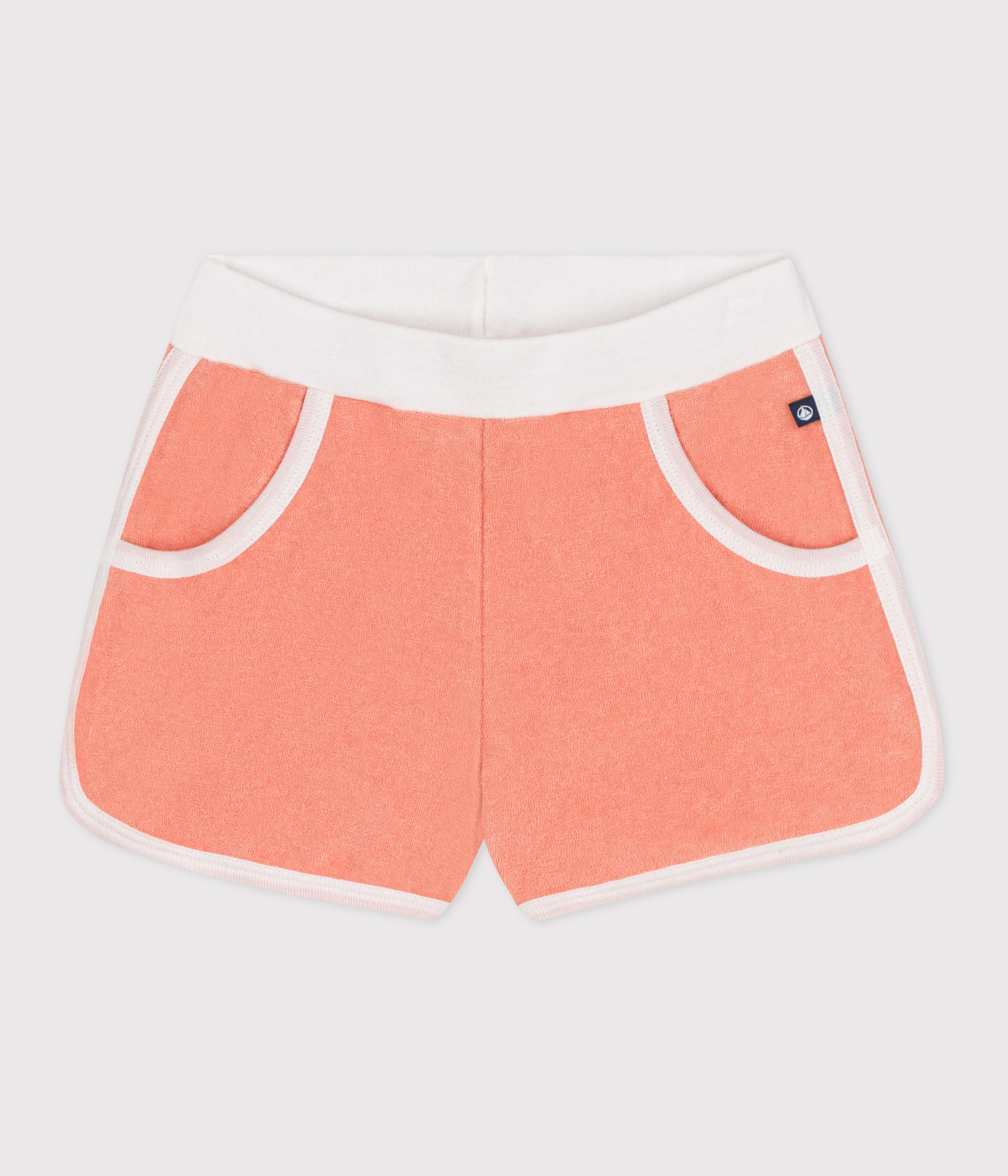 Children's plain cotton terry shorts