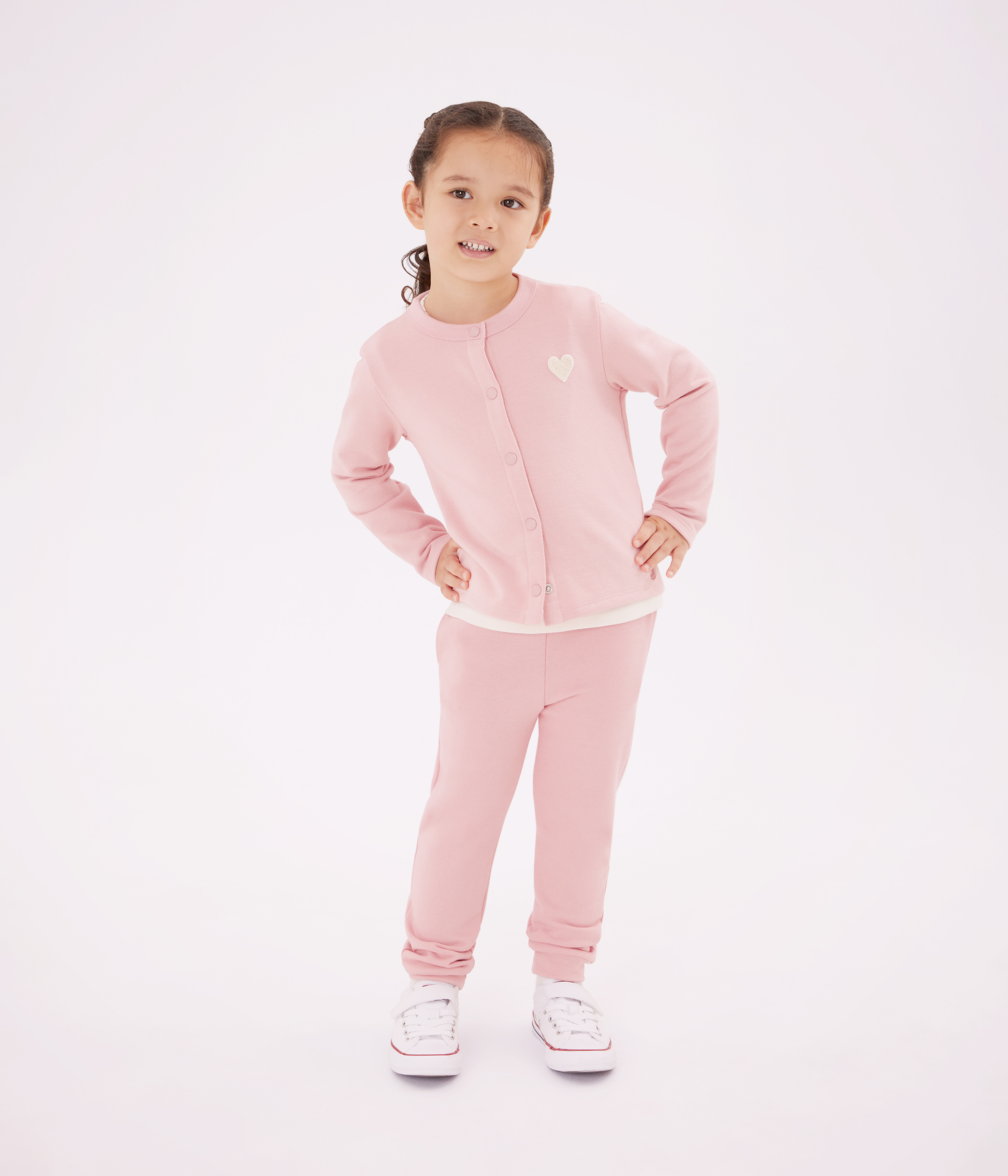 Children's jogging bottoms in plain cotton