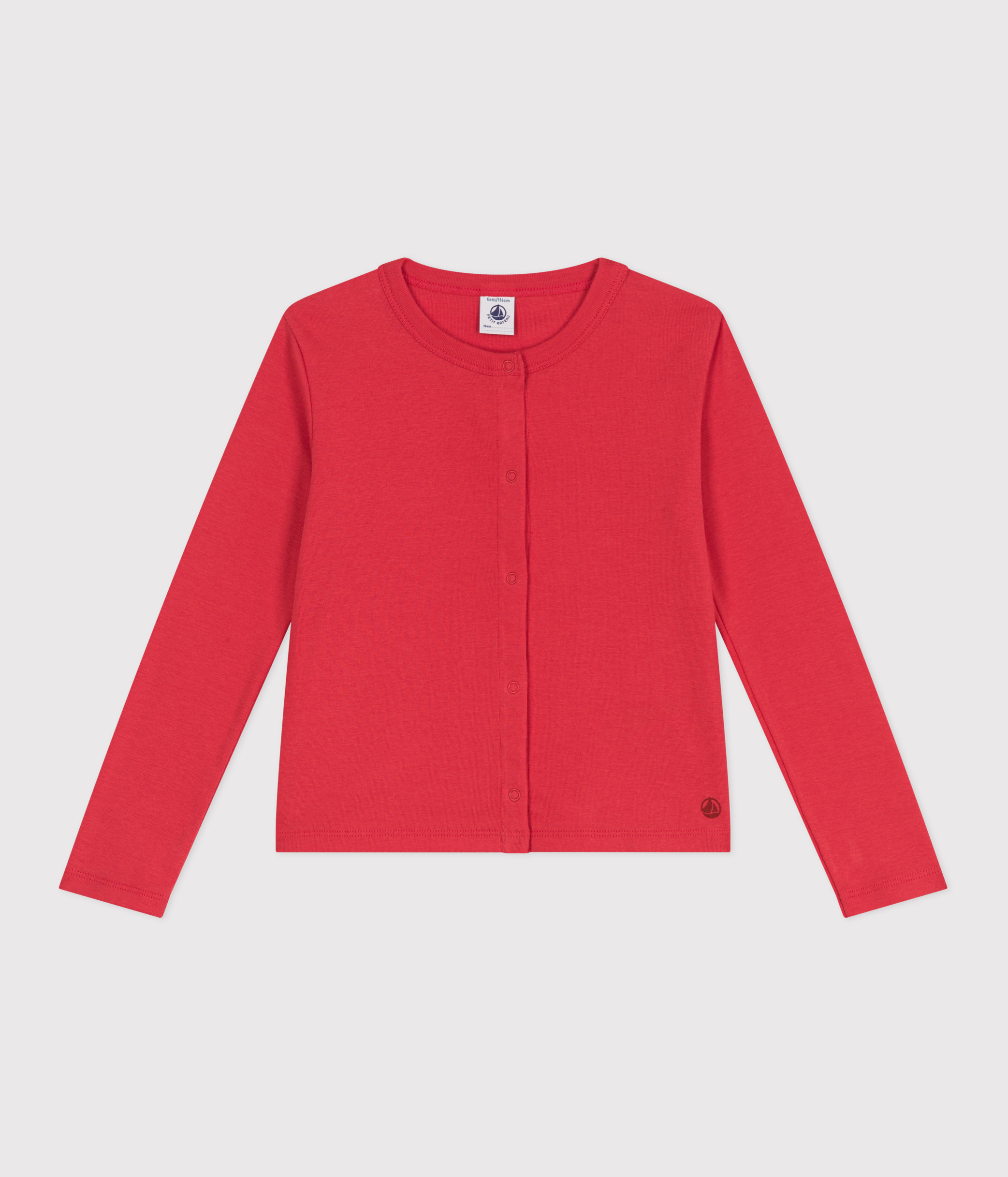 Children's plain cotton cardigan