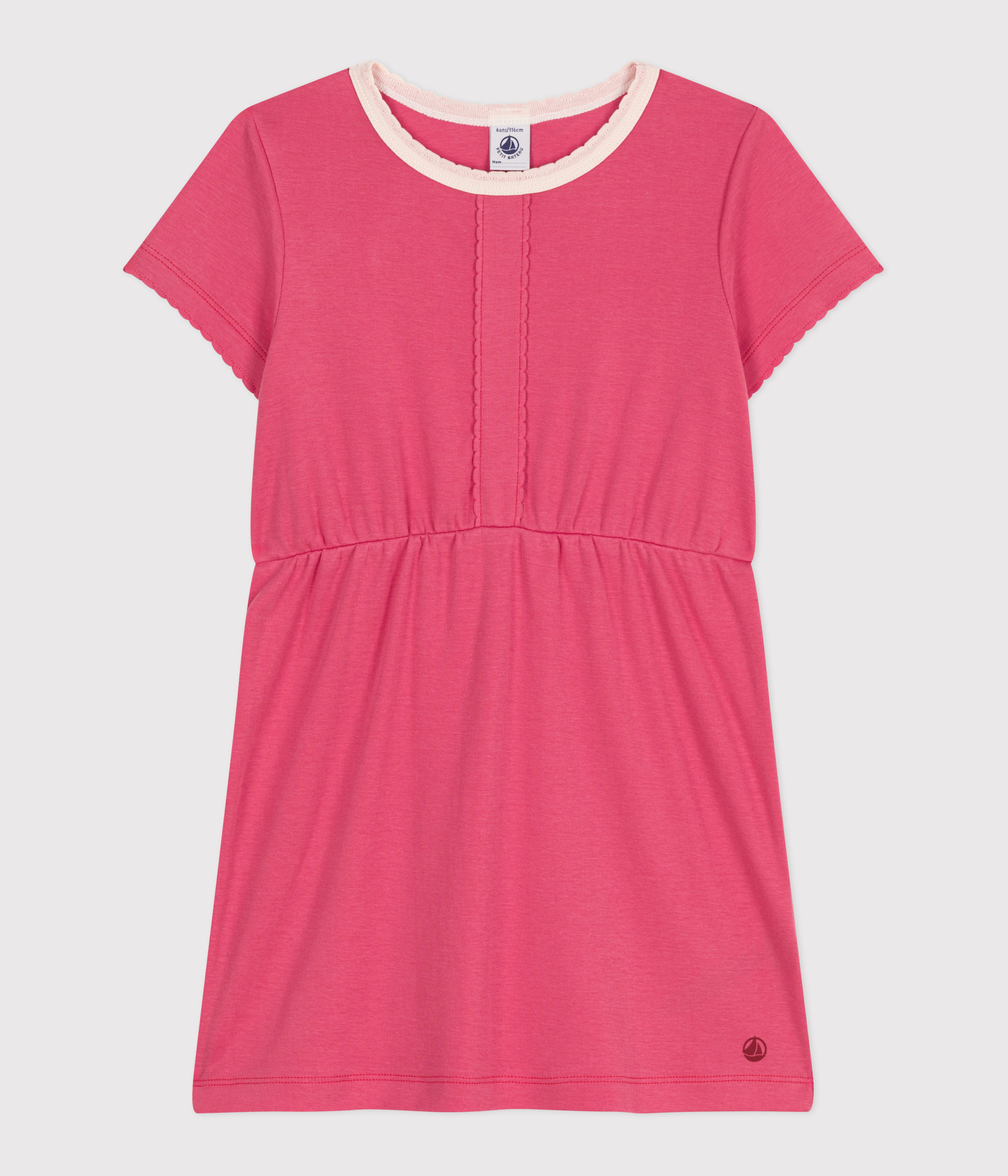 Child's plain short-sleeved cotton dress