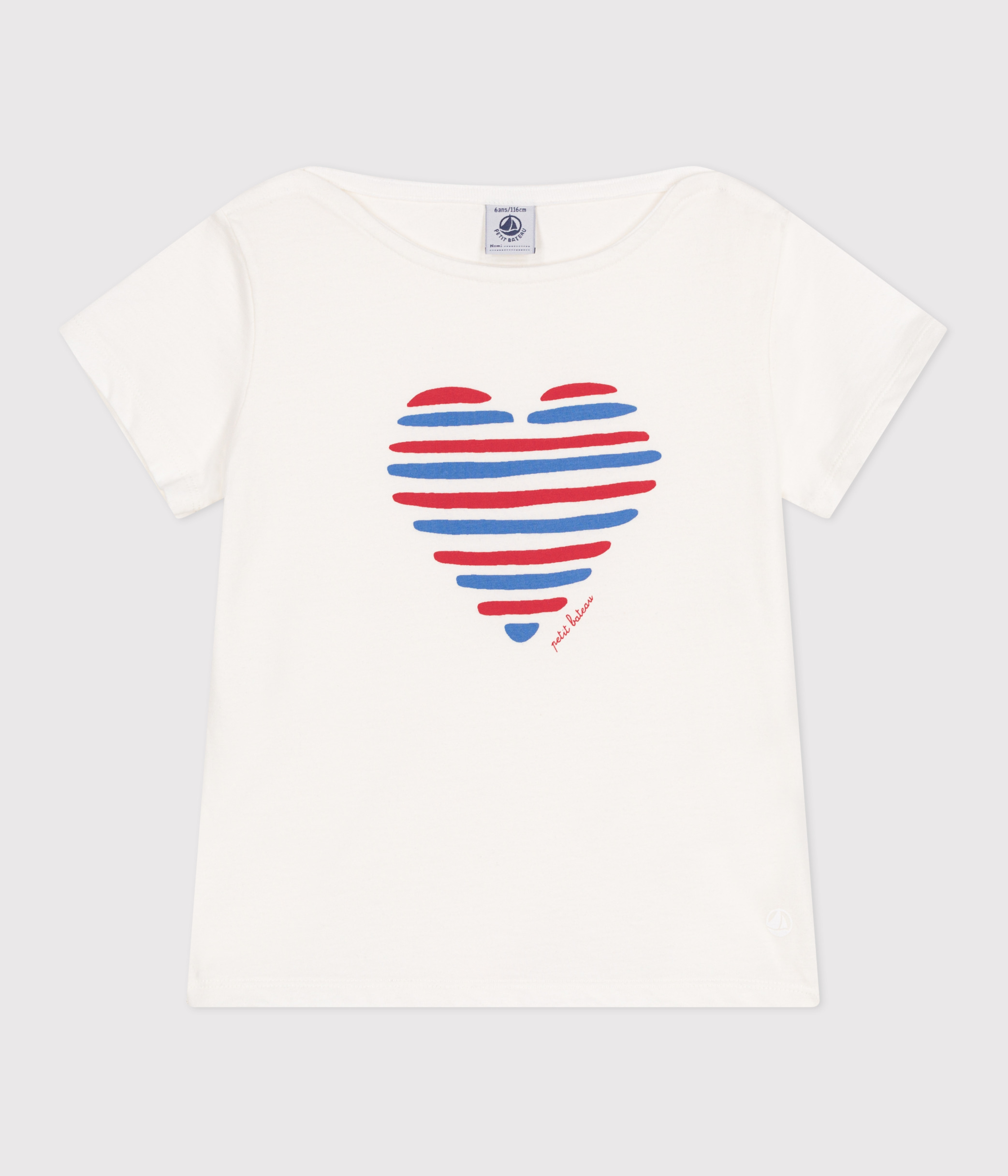 Children's heart pattern short-sleeved cotton T-shirt