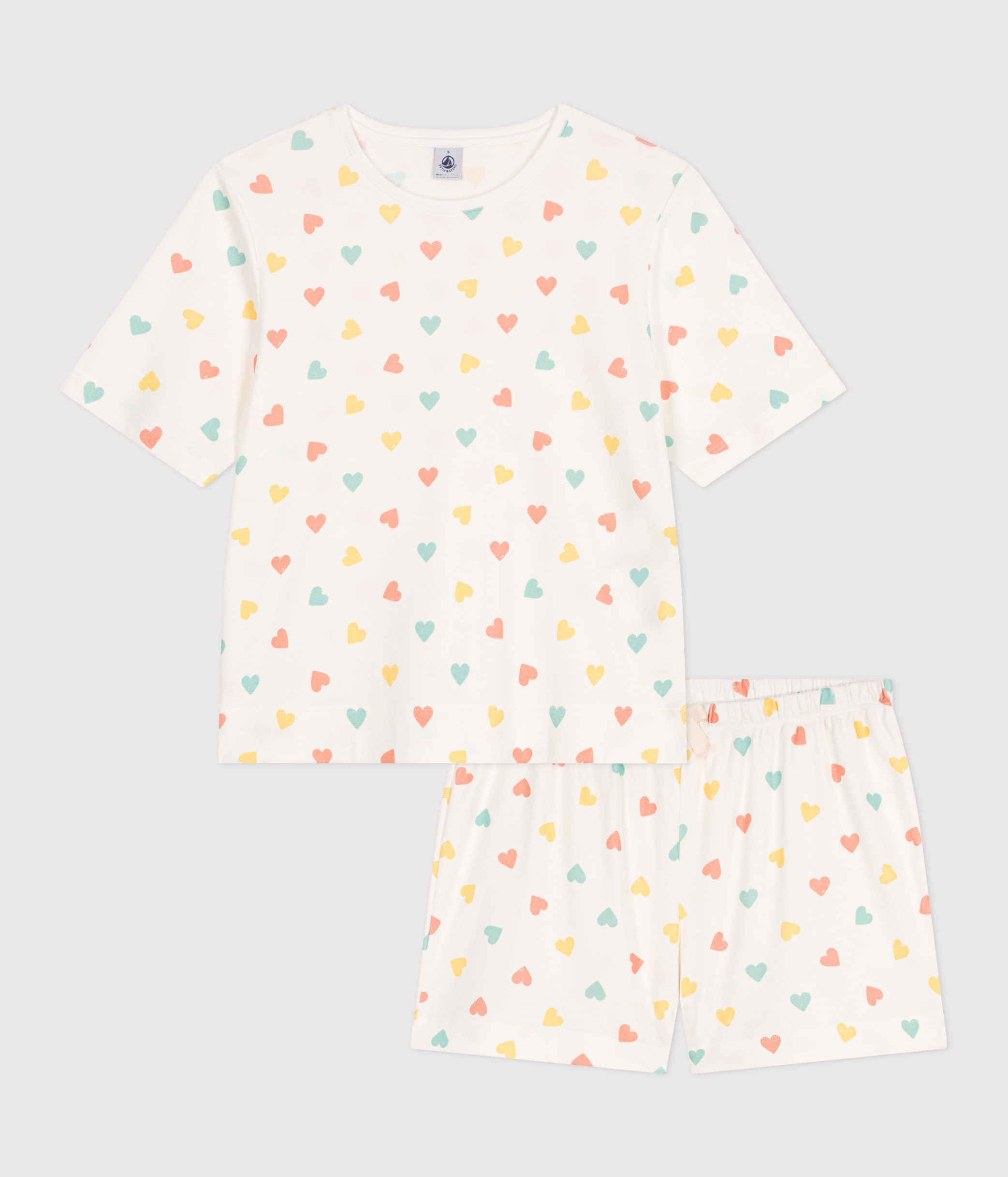 Women's short heart print cotton pyjamas