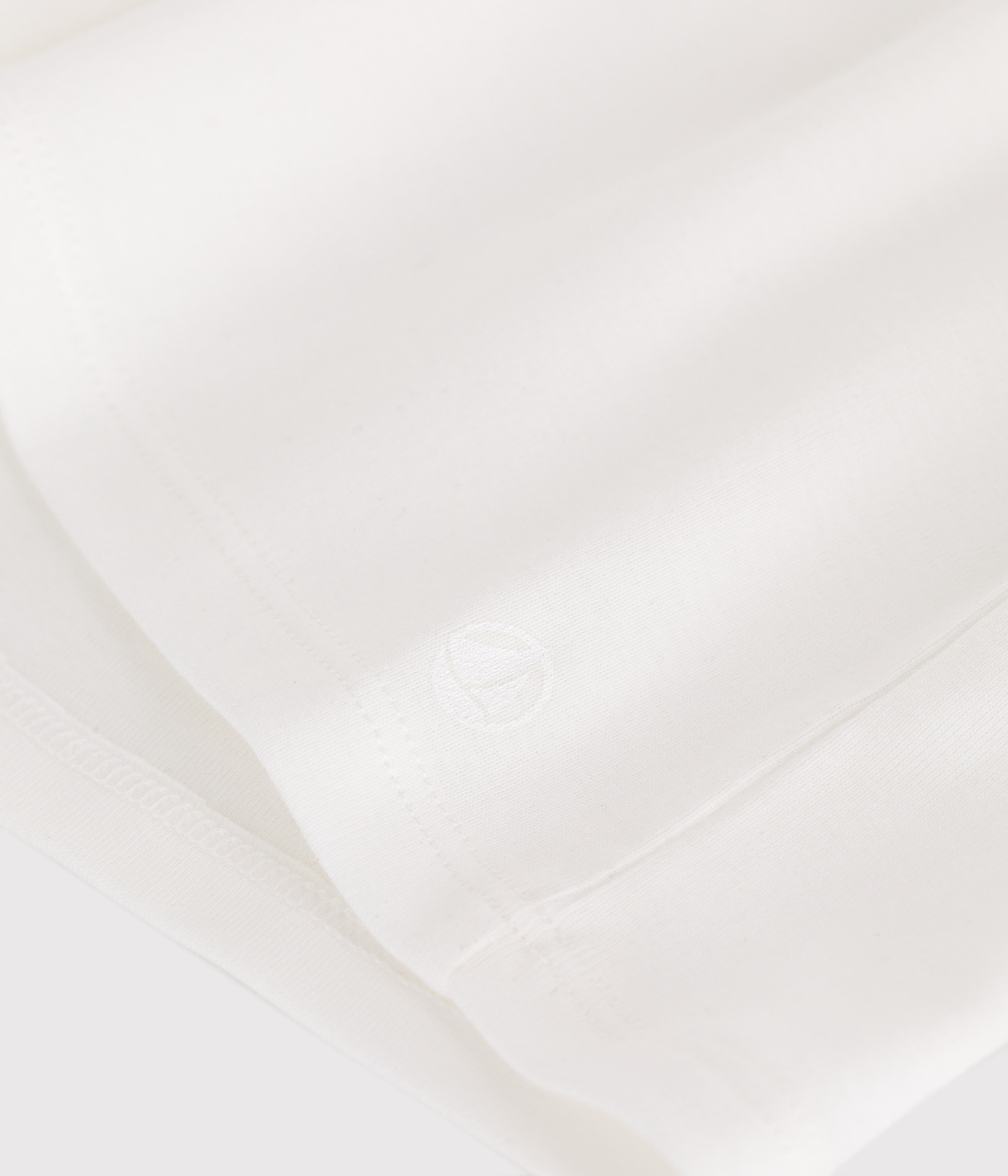 Children's plain short-sleeved cotton T-shirt with a collar