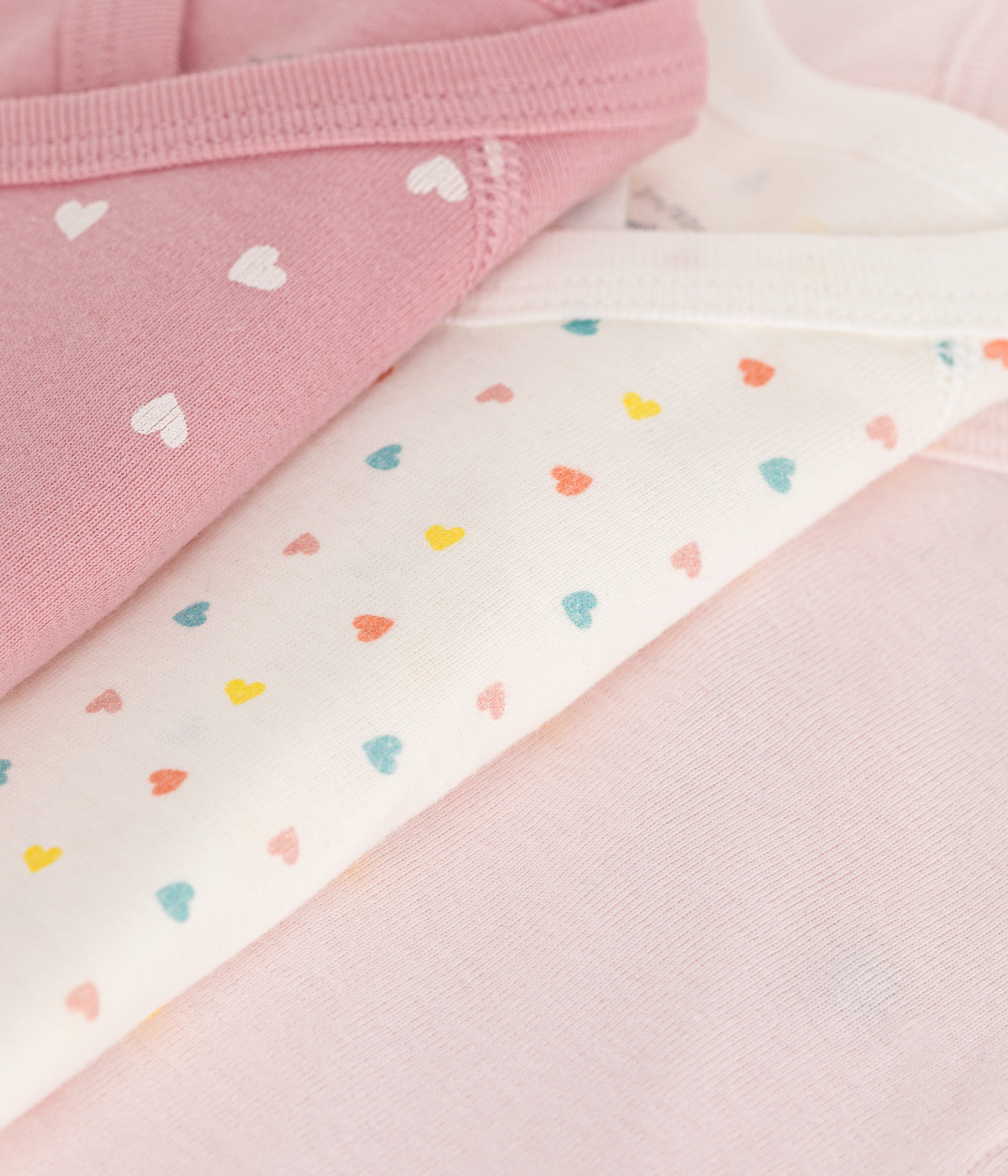 Long-sleeved printed cotton wrapover bodysuits - 3-Pack