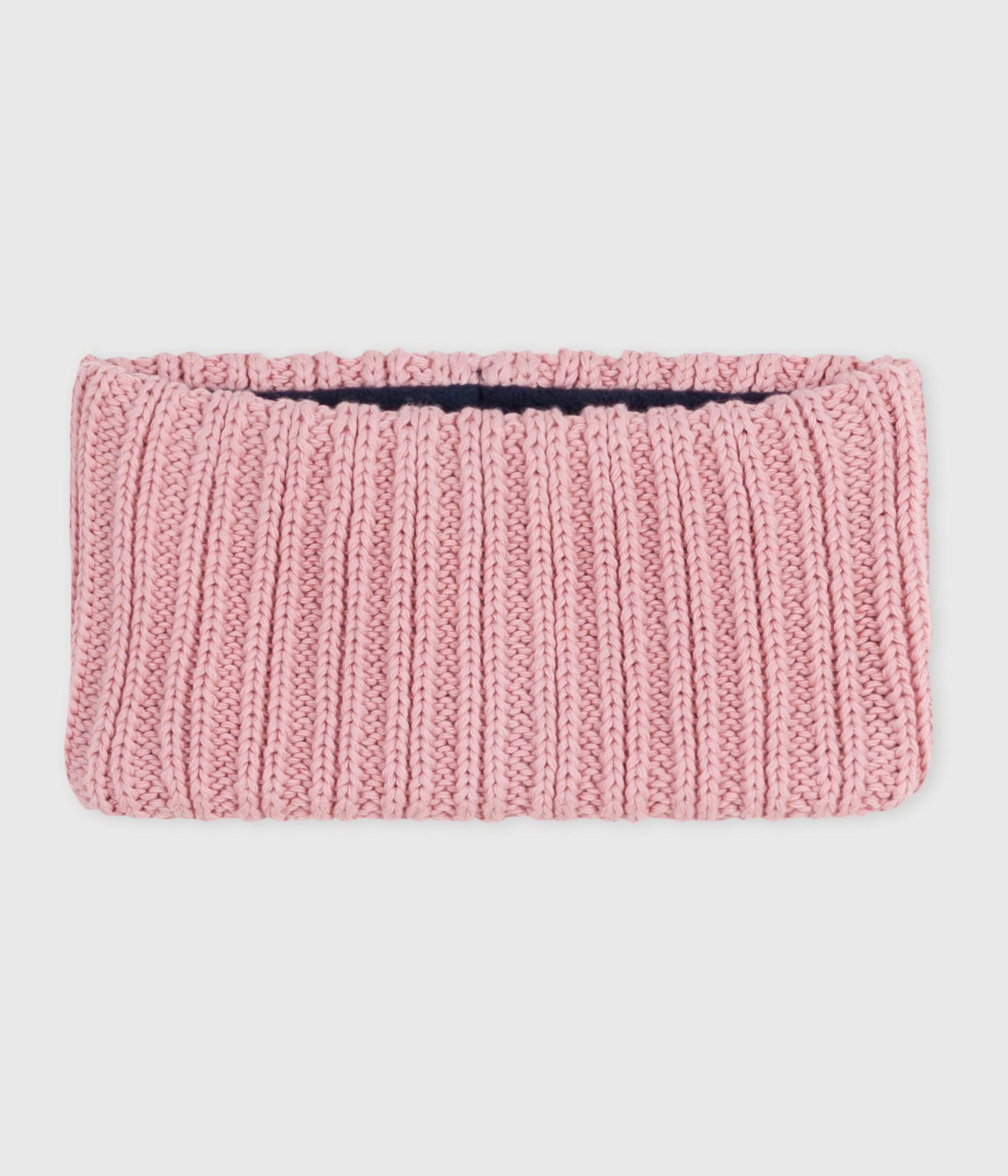 Babies' fleece-lined knitted snood