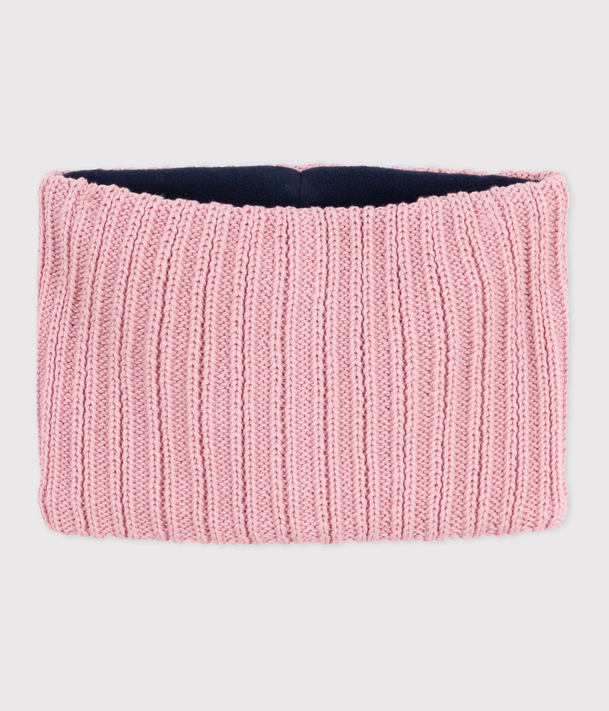 Children's fleece-lined knitted snood