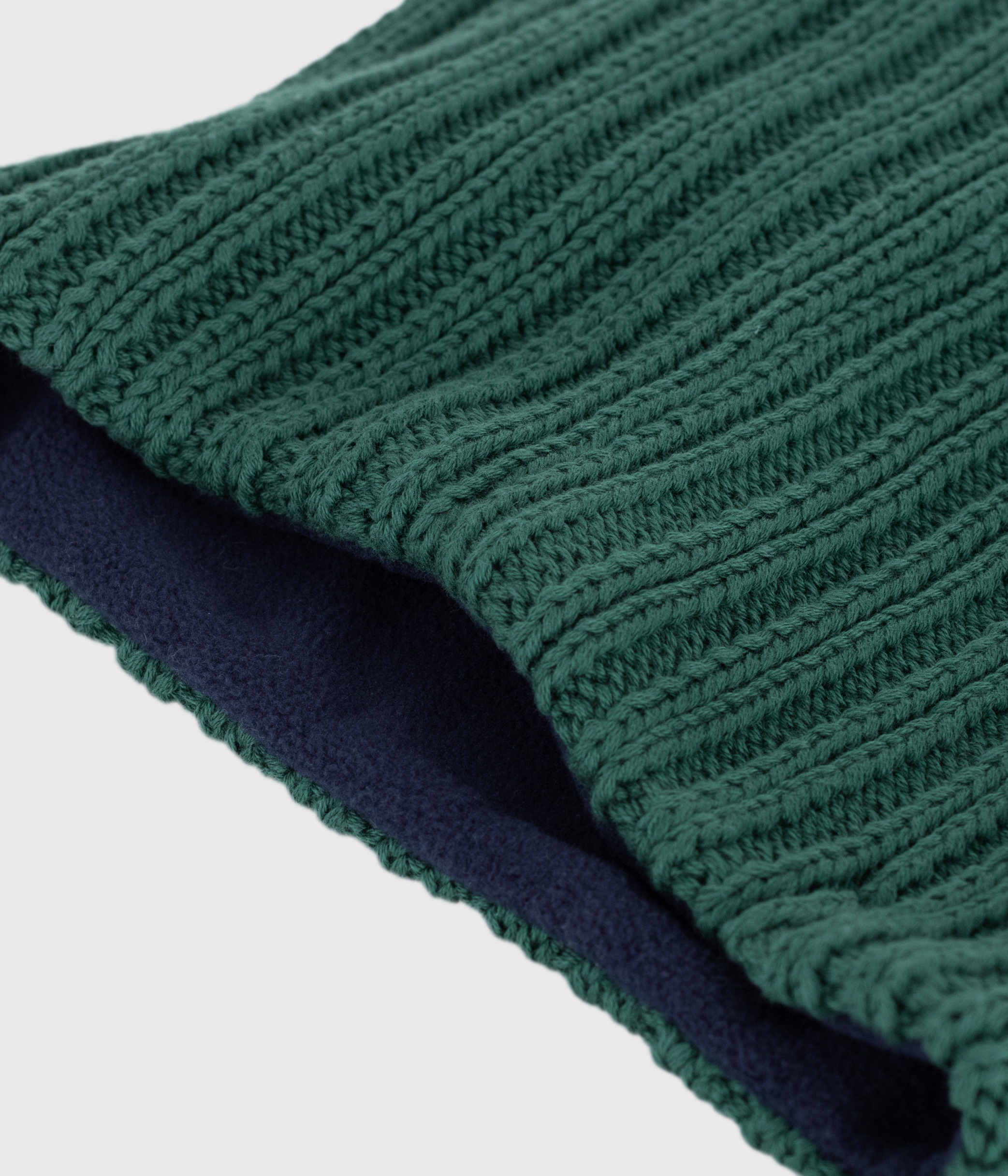 Children's fleece-lined knitted snood