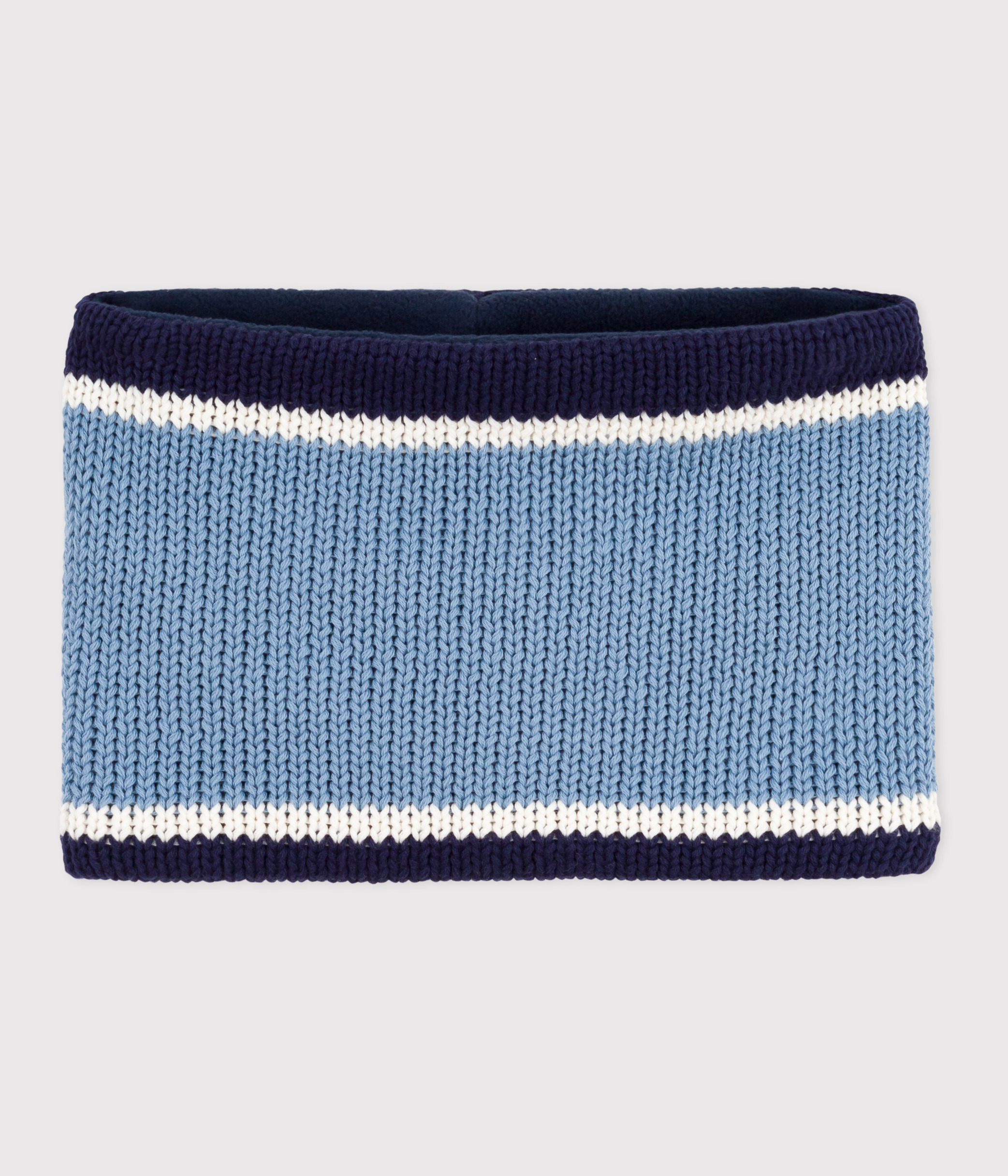 Children's fleece-lined knitted snood