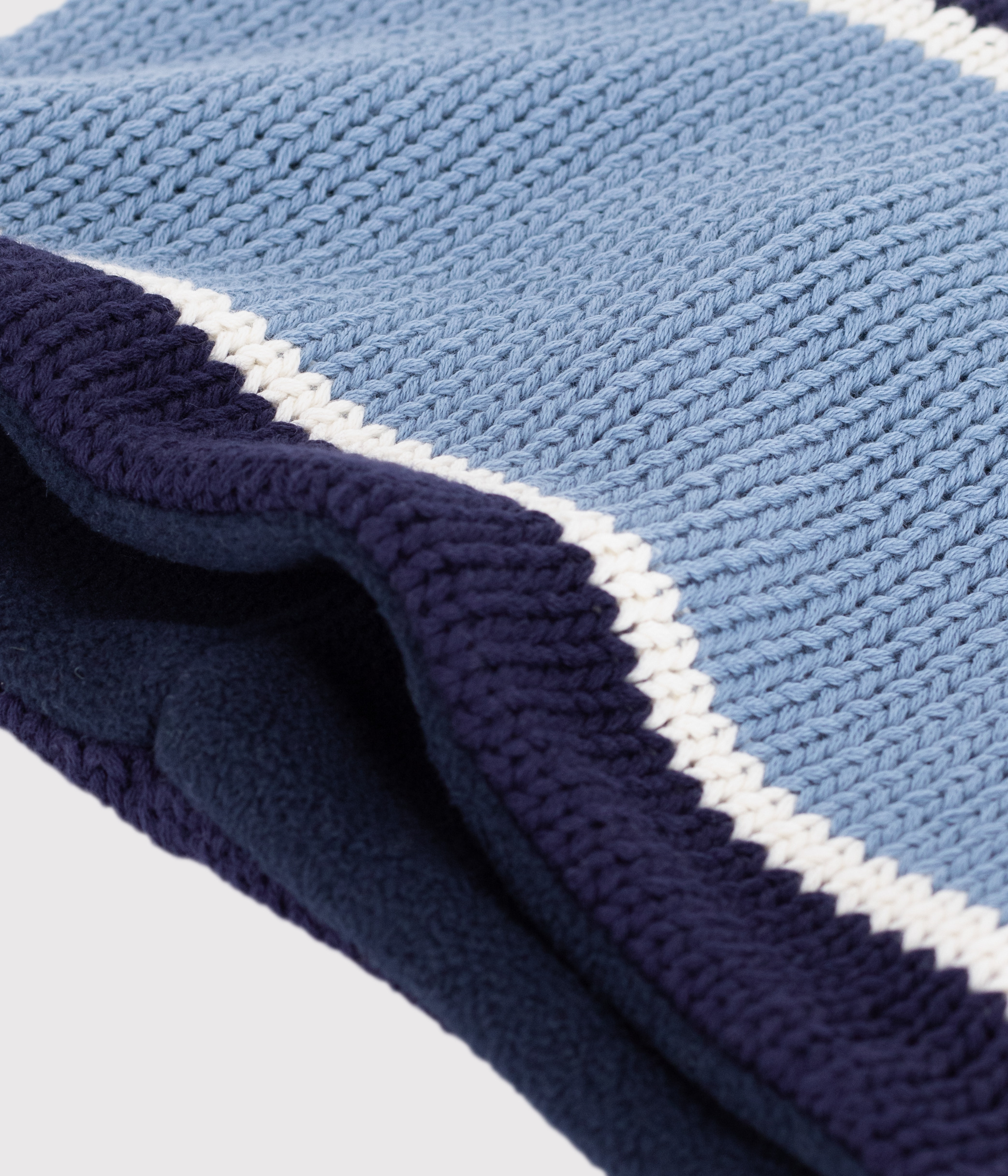 Children's fleece-lined knitted snood