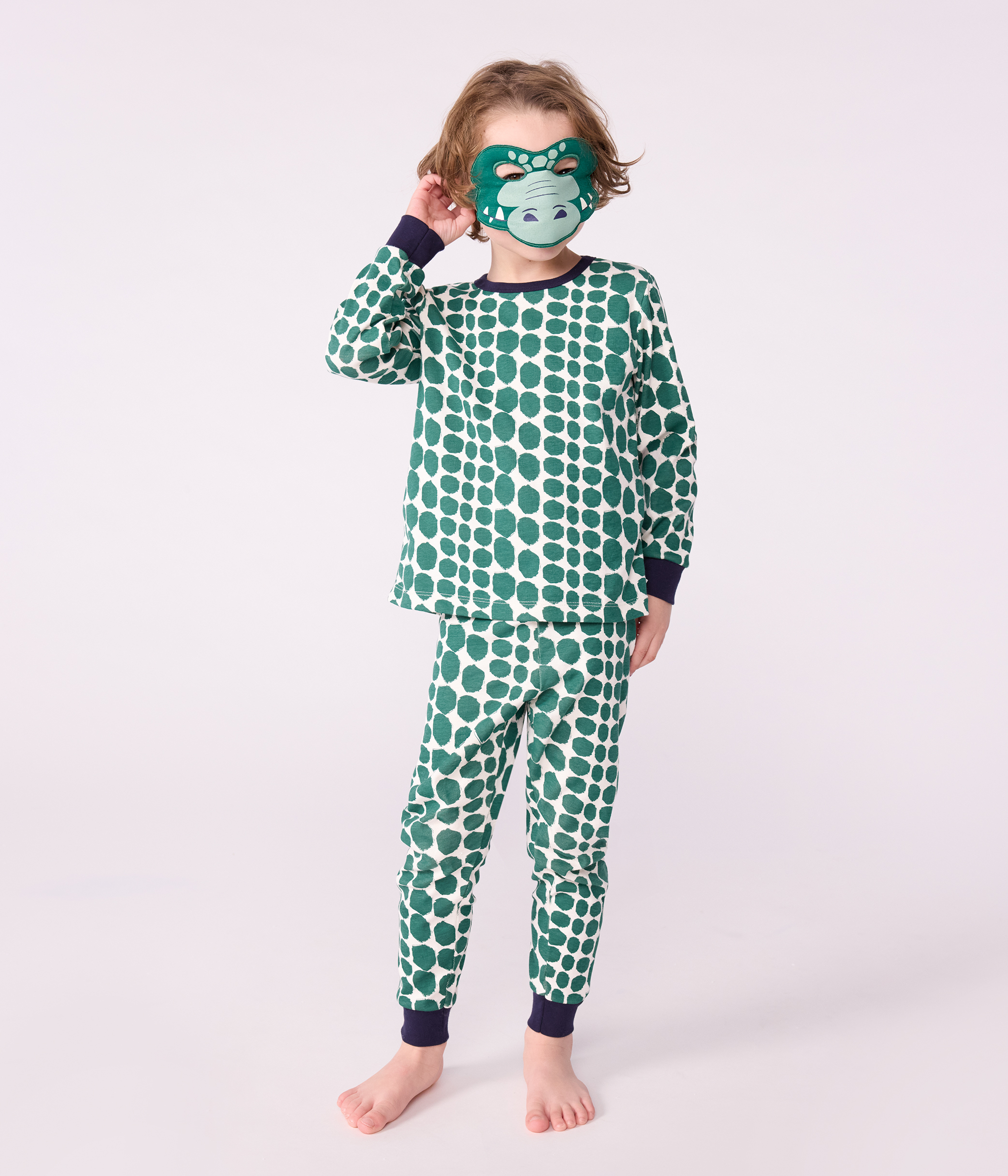 Children's crocodile print cotton fancy dress pyjamas