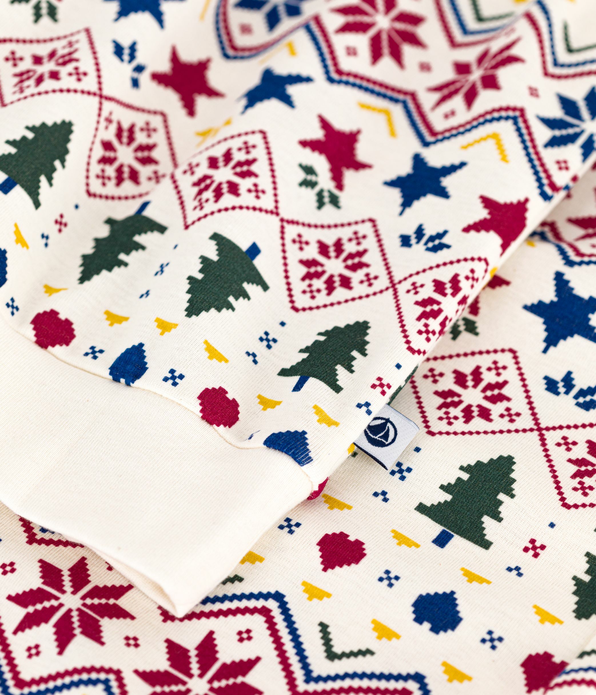 Women's Christmas print cotton pyjamas