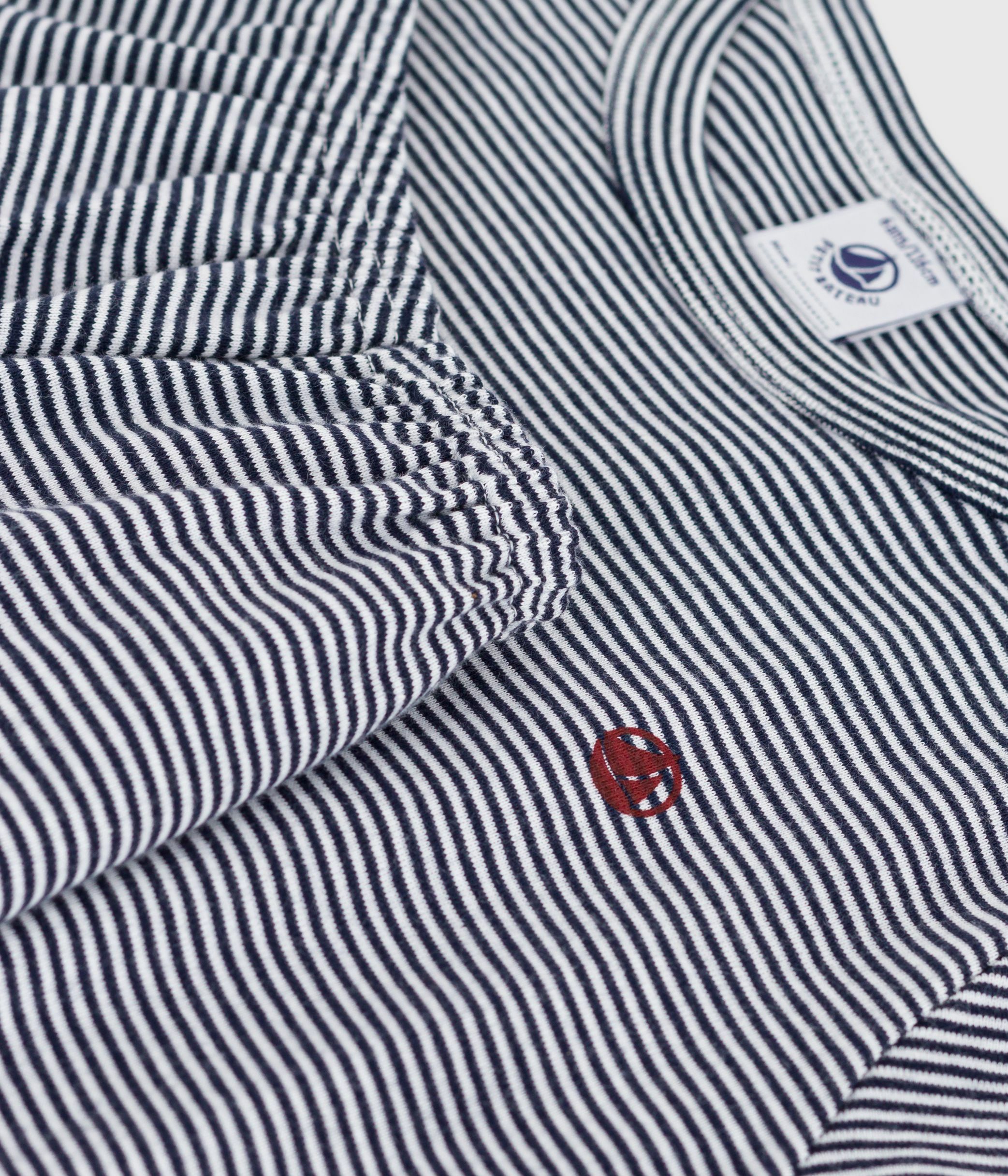 Children's short stripy cotton pyjamas