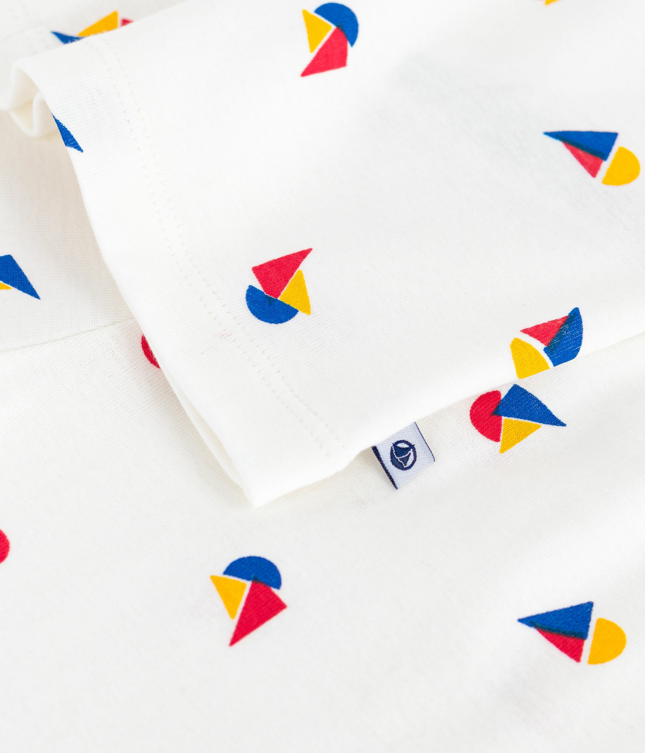 Children's buttoned printed cotton pyjamas