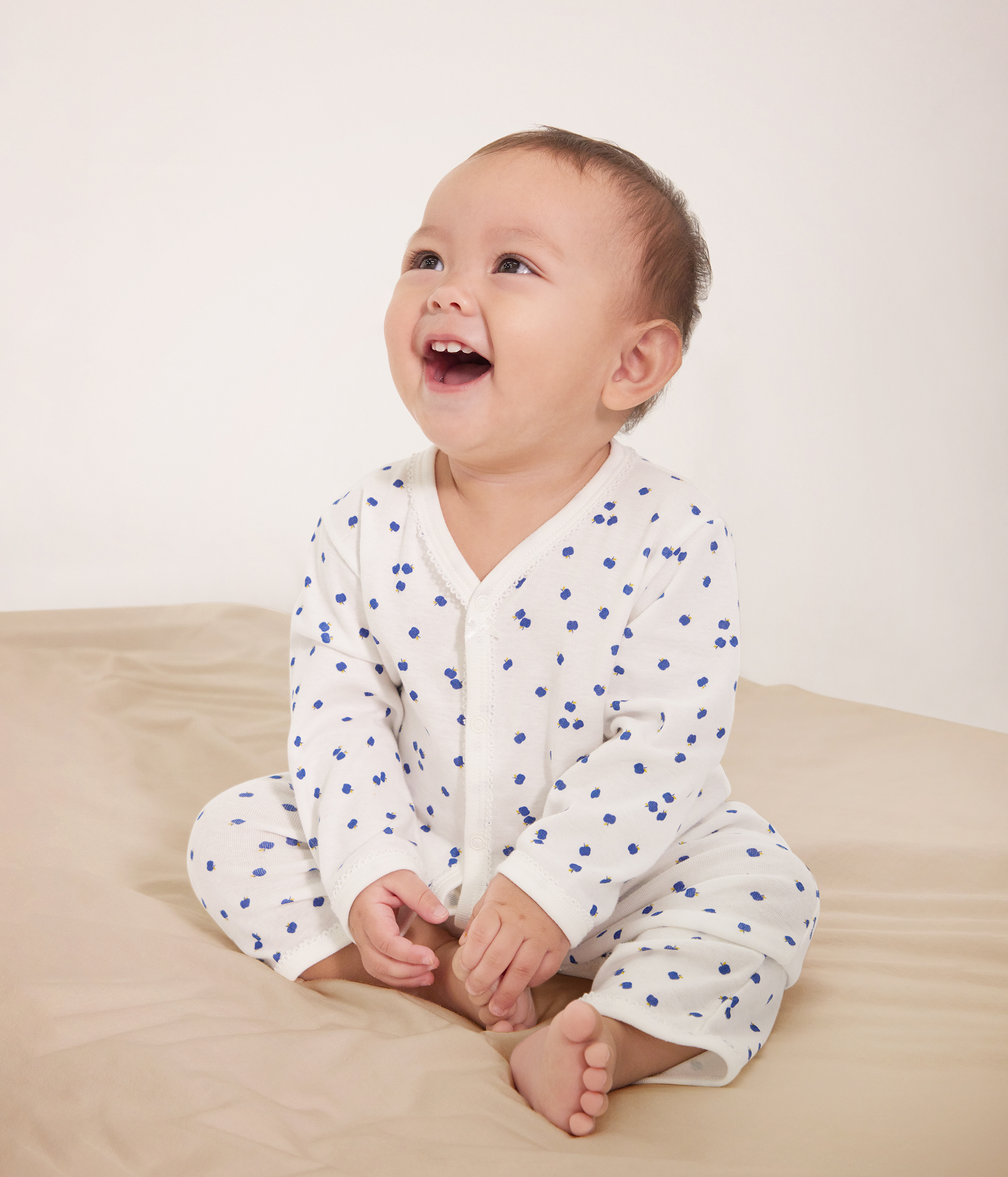 Babies' printed cotton footless pyjama suit