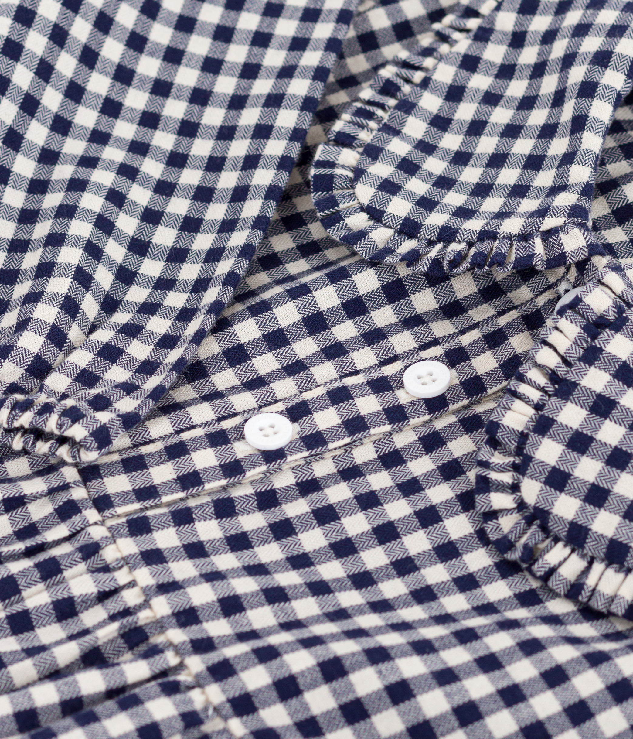 Children's long-sleeved checked flannel dress