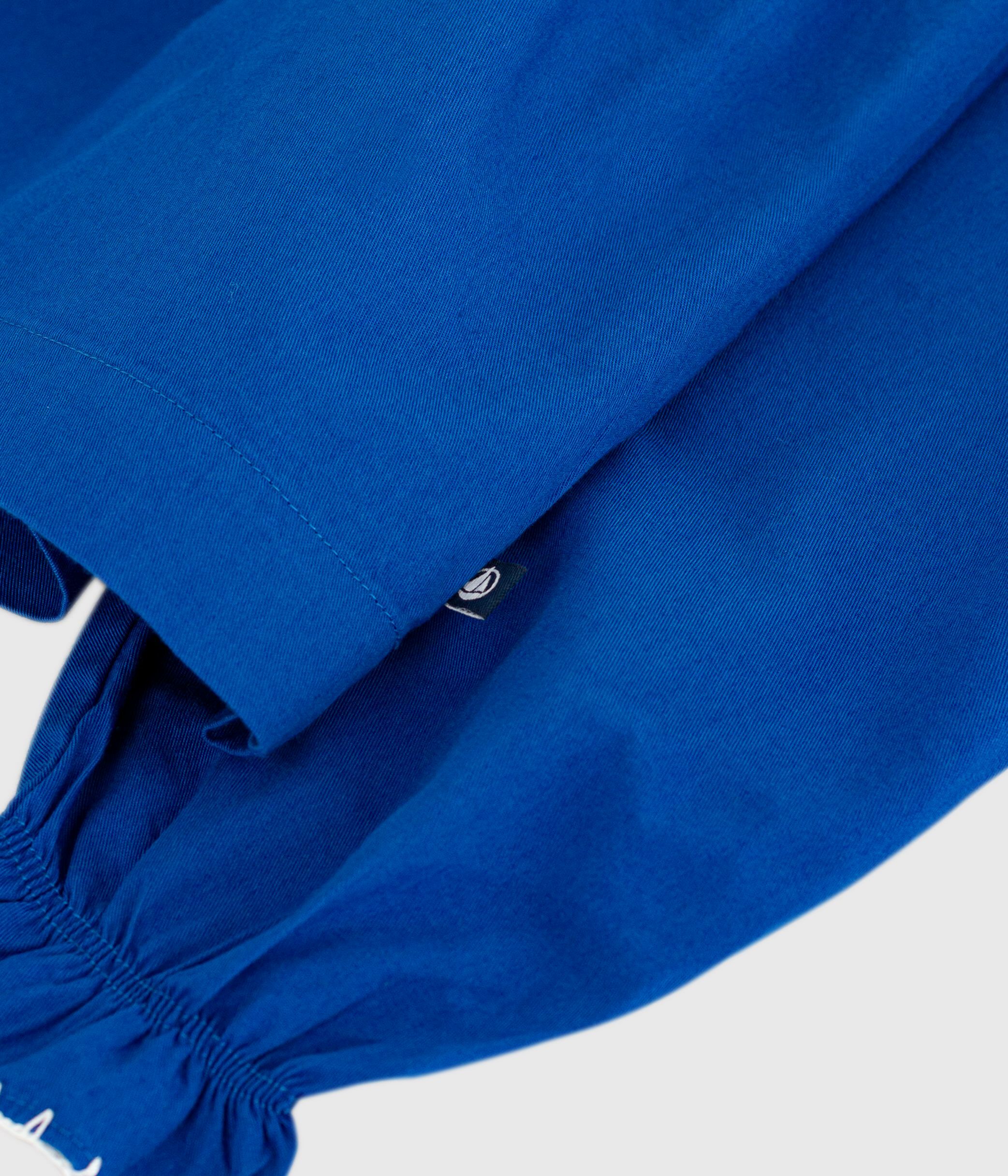 Children's long-sleeved plain cotton dress