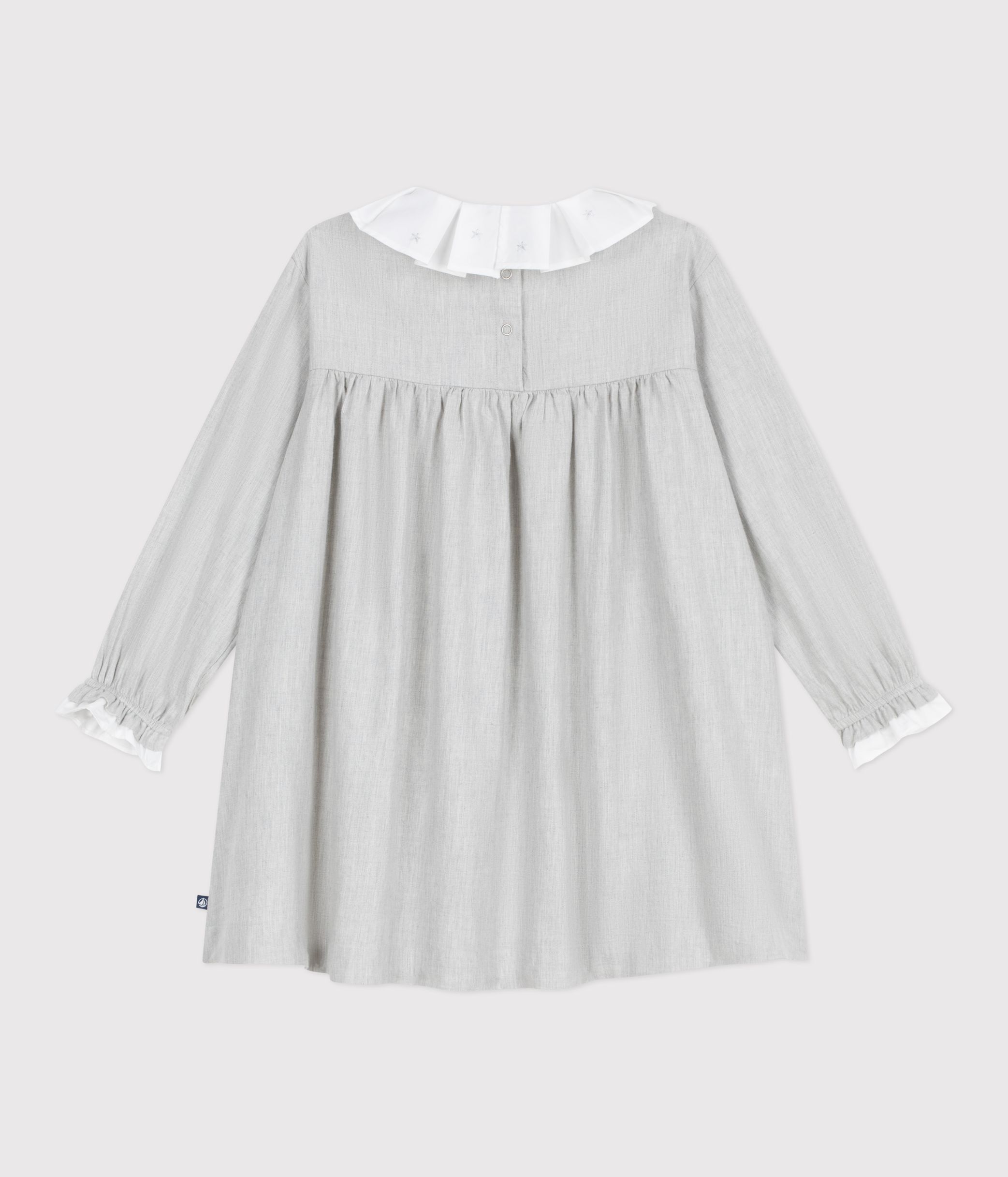 Children's long-sleeved plain flannel dress