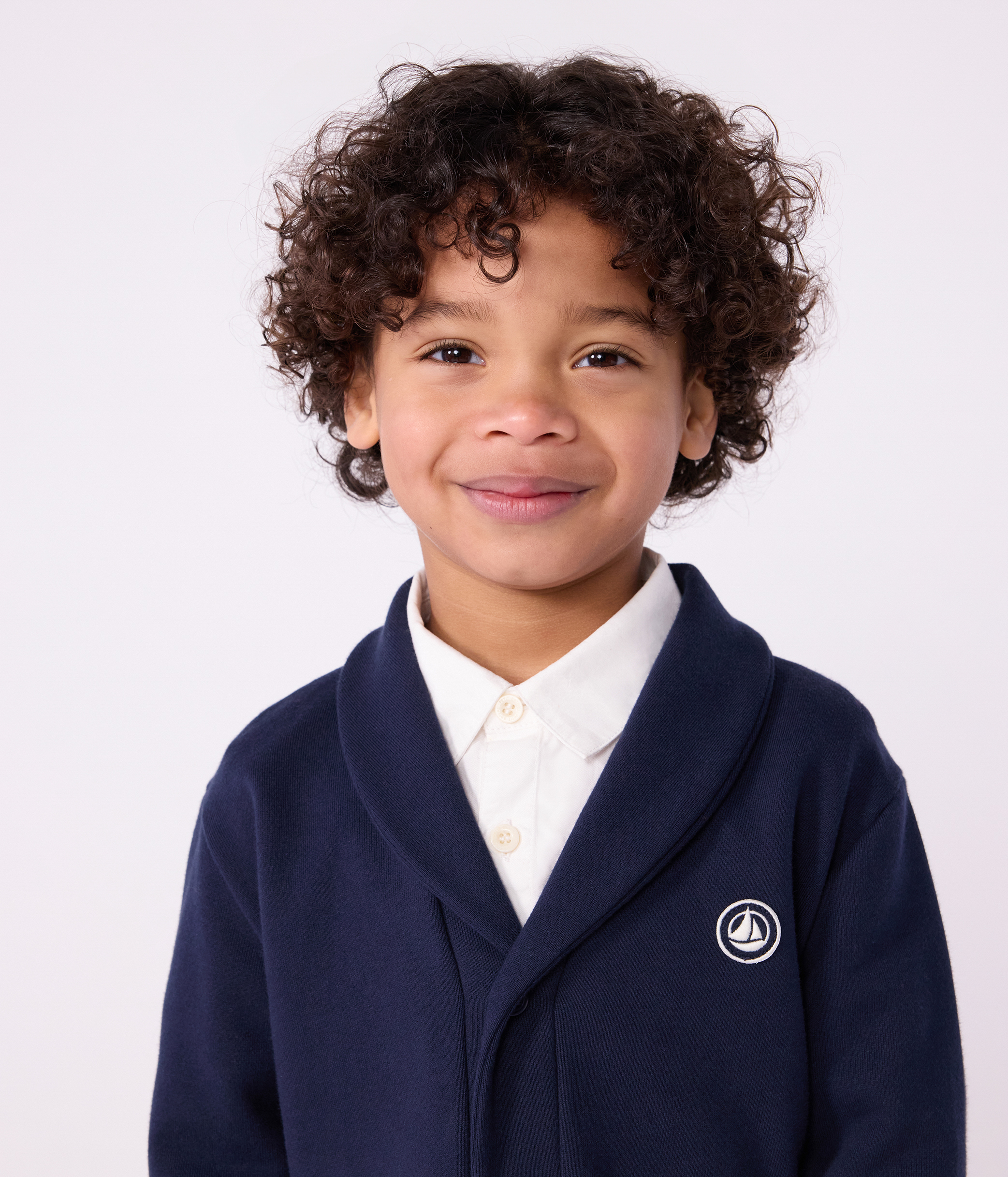 Children's plain cotton cardigan