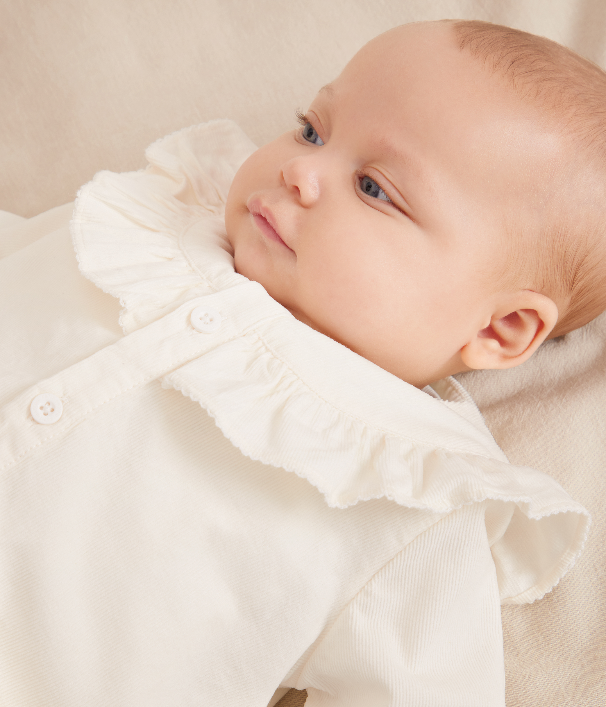 Babies' embroidered corduroy sprecial occasion dress and bloomers