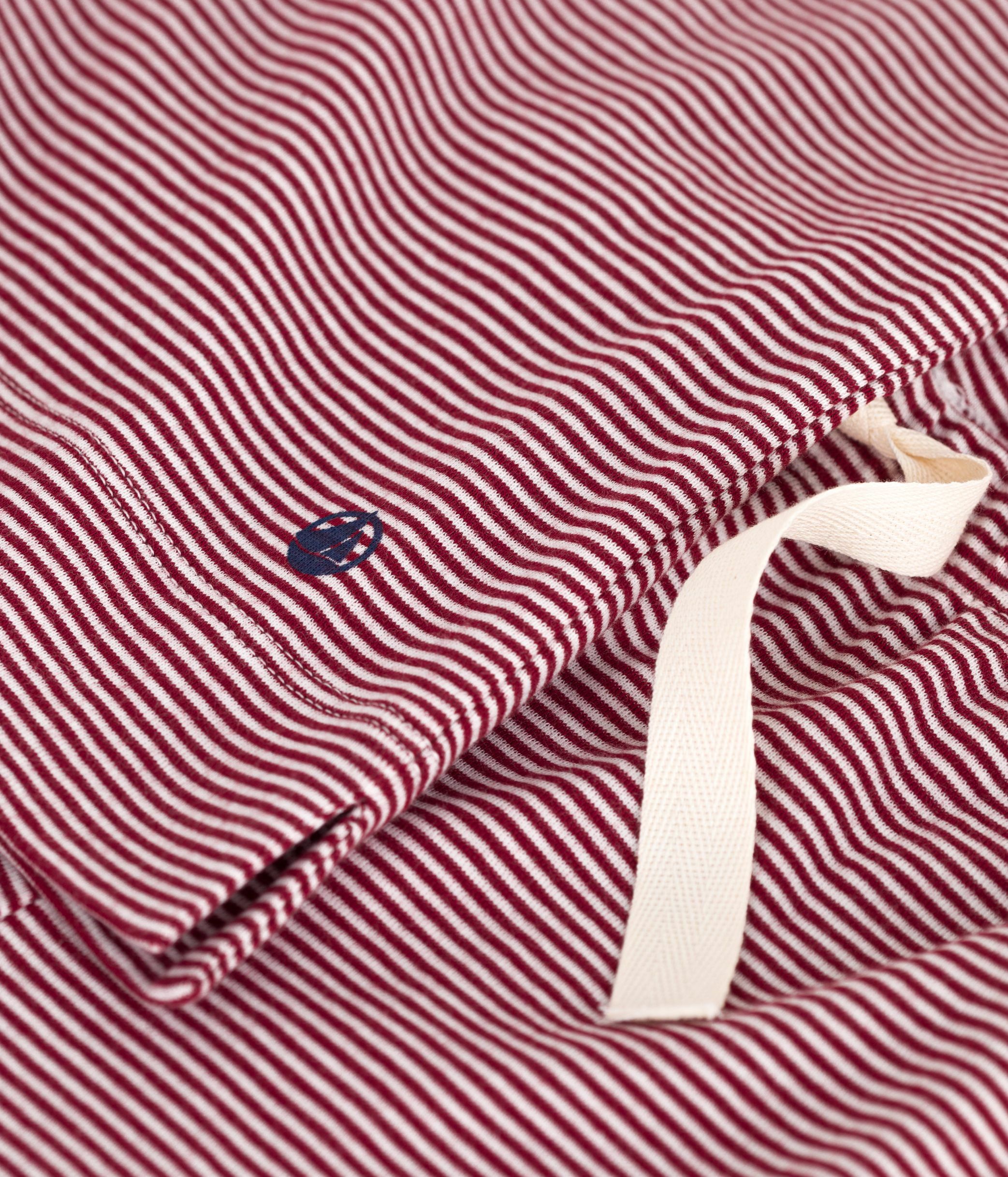 Women's cotton pyjamas with short sleeves and wide stripy legs