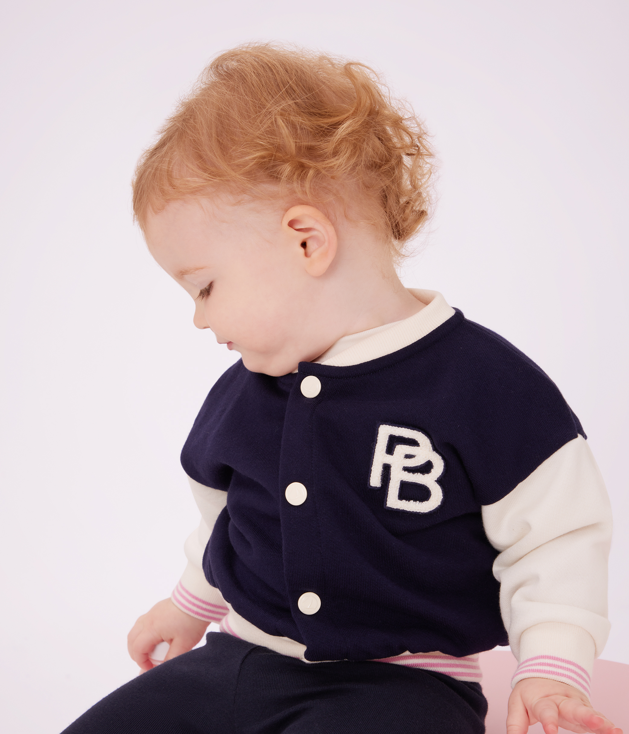 Babies' varsity-style cotton jacket