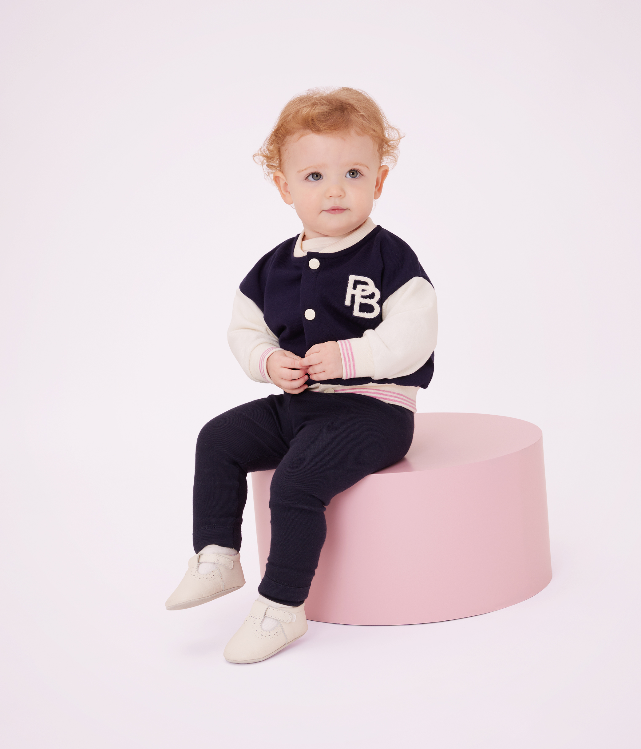 Babies' varsity-style cotton jacket