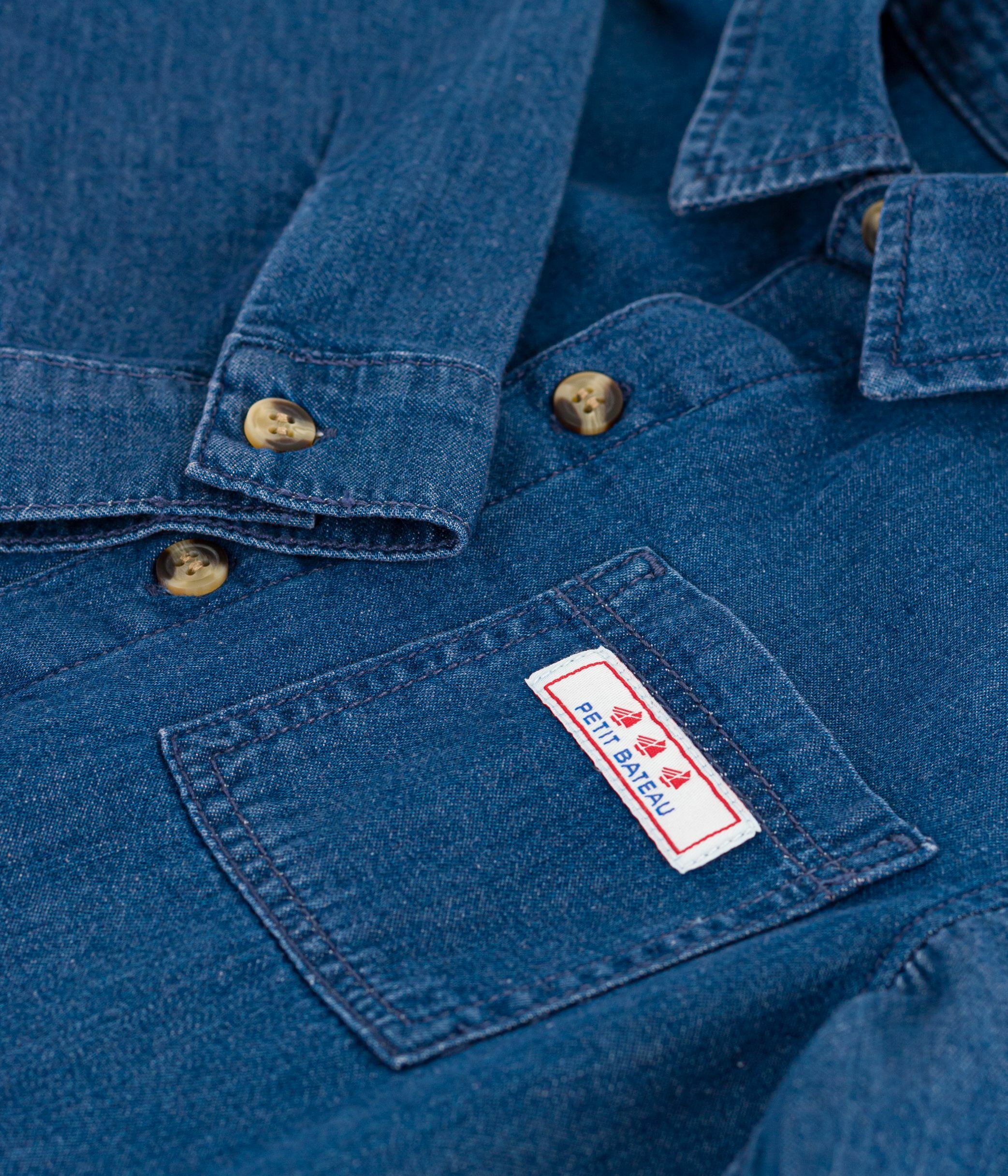 Children's plain denim shirt