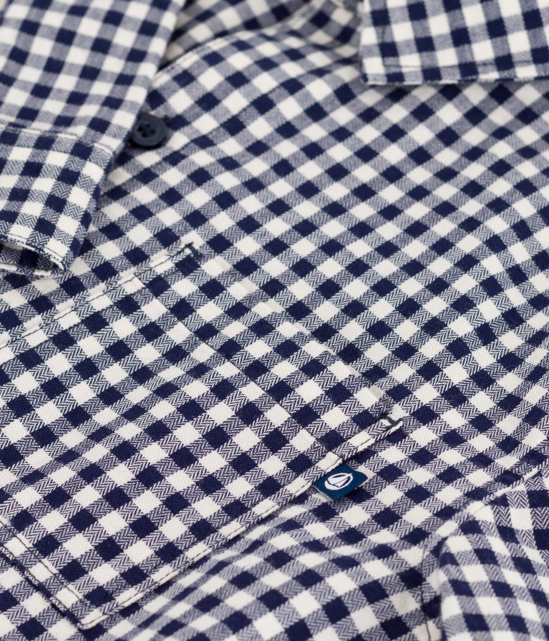 Boys' checked cotton shirt