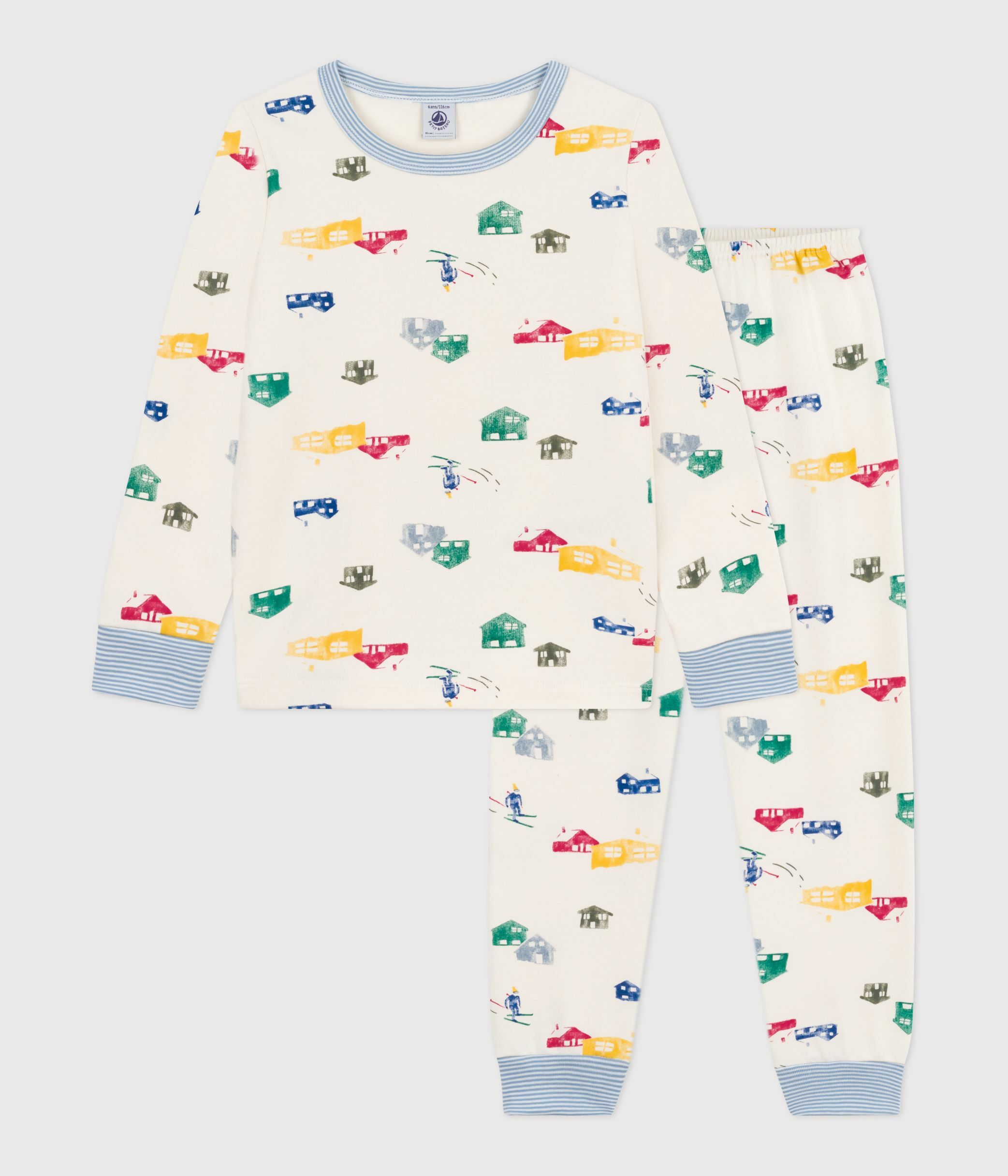 Children's pyjamas in chalet-print fleece