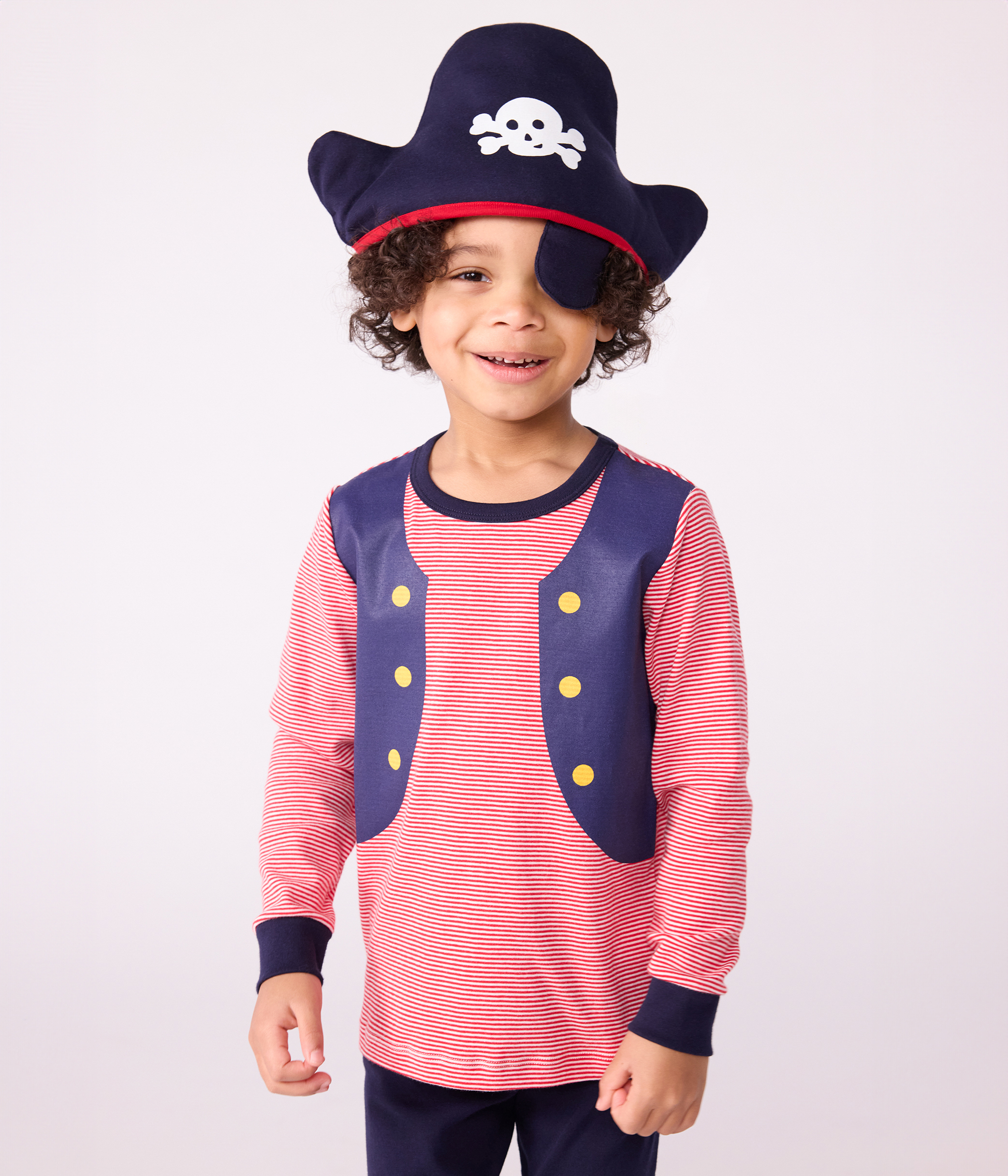Children's cotton pirate costume pyjamas