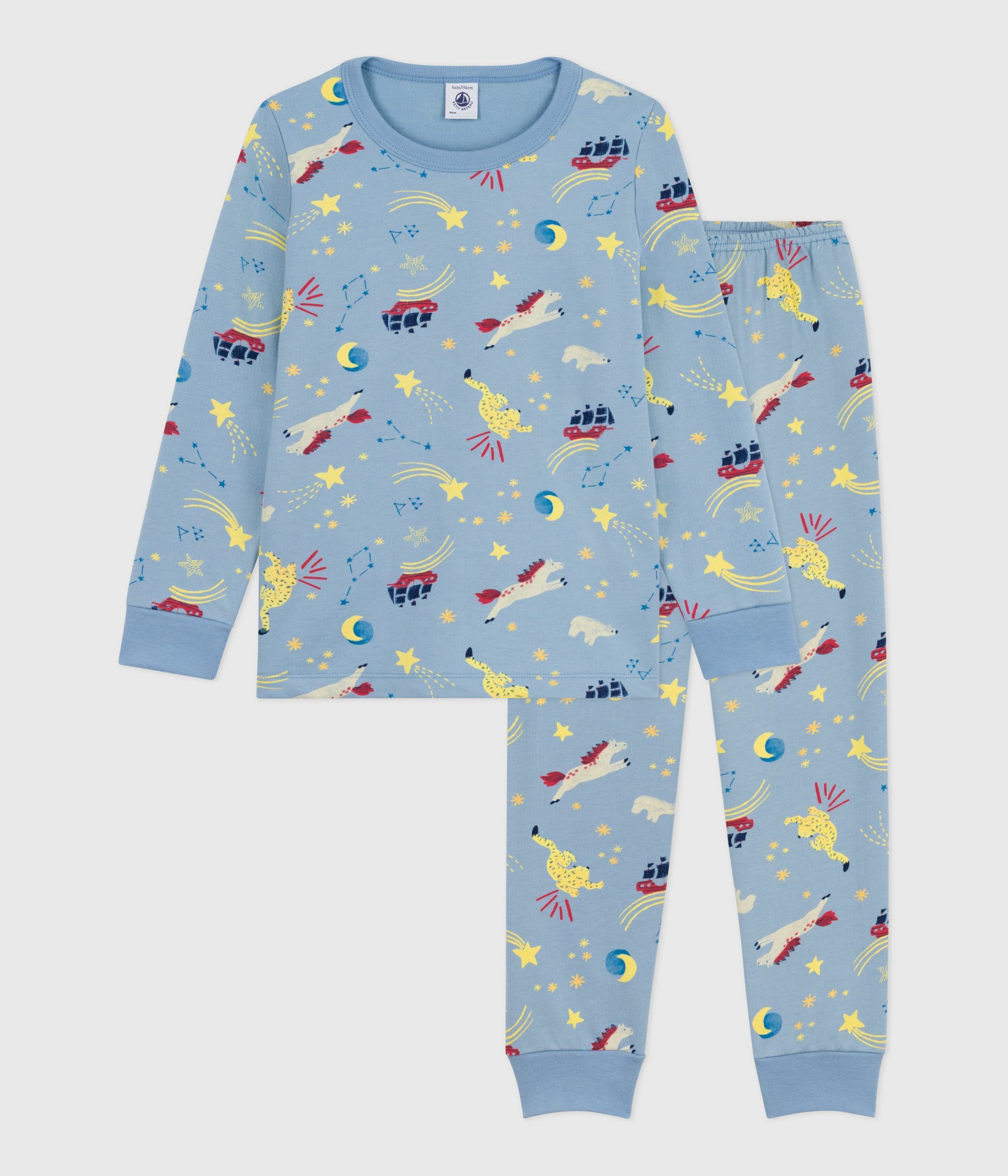 Children's pyjamas in printed fleece