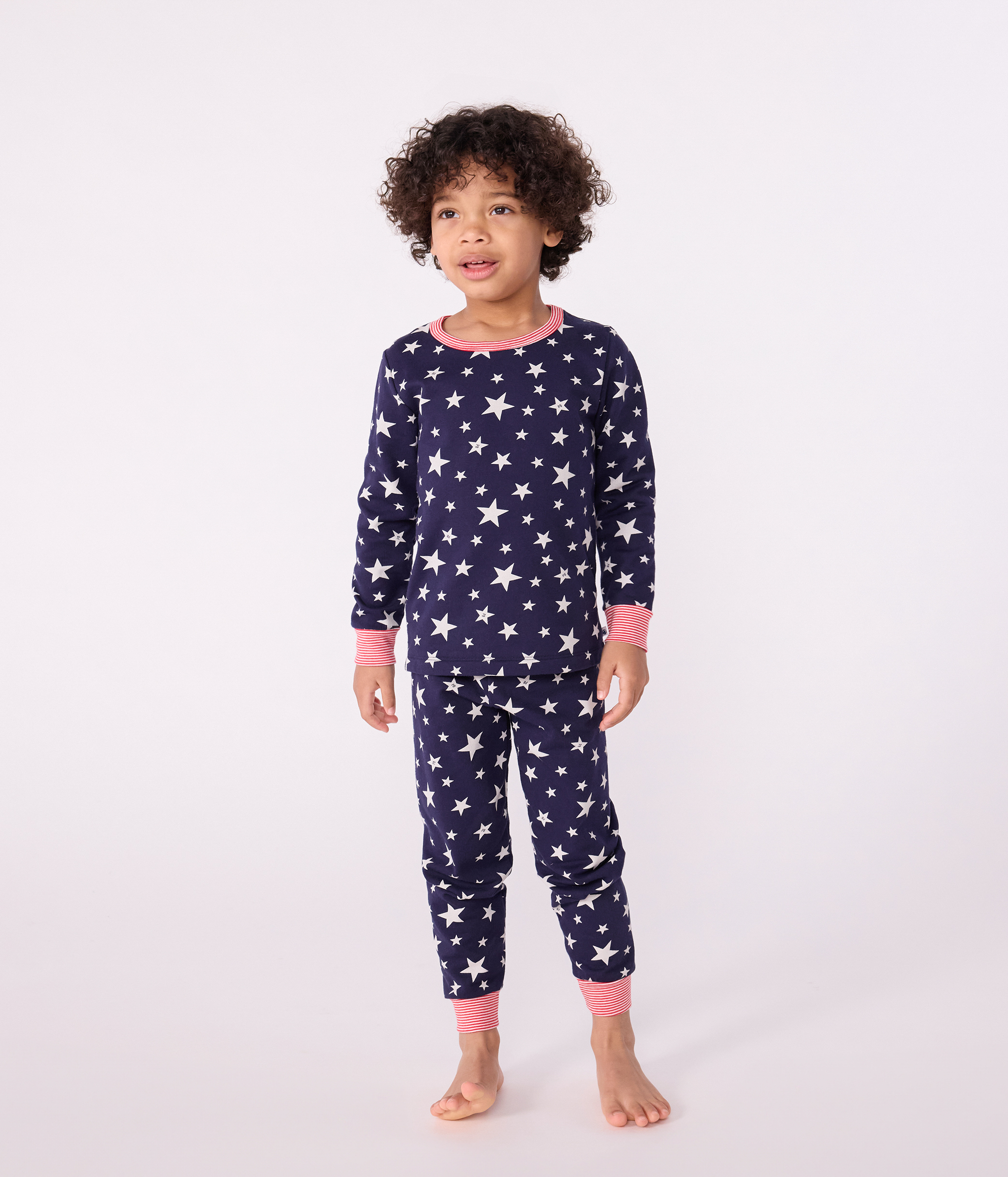 Children's pyjamas in star-print fleece