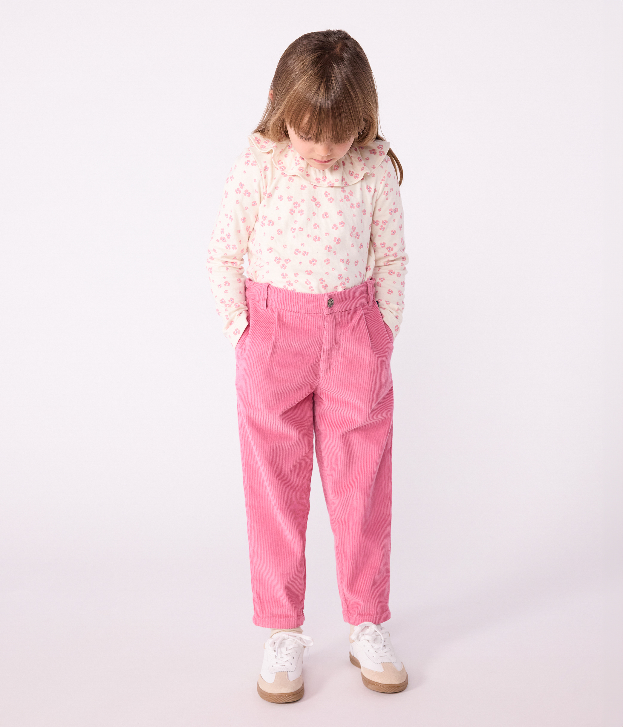 Children's plain corduroy trousers