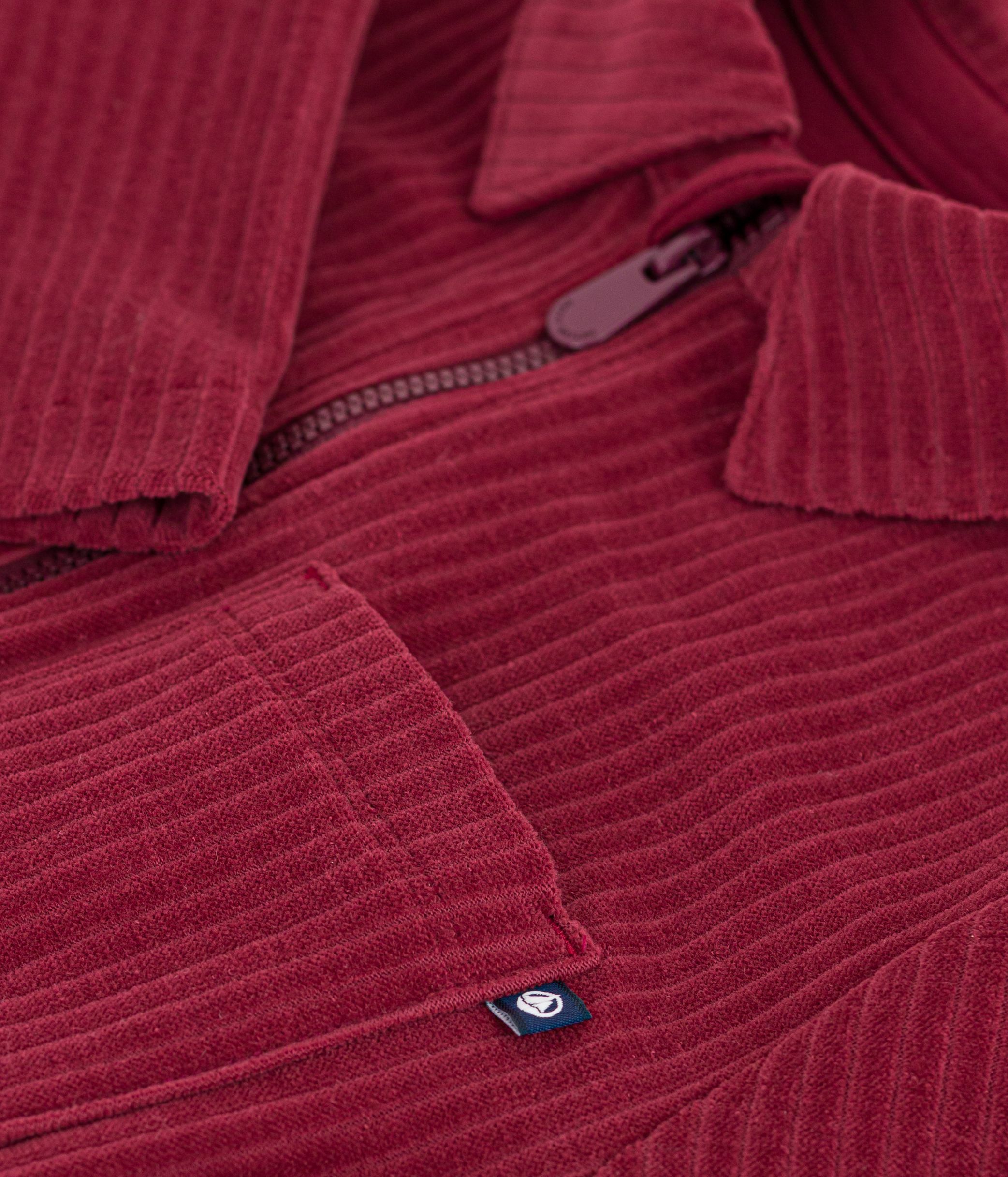 Children's long jumpsuit in plain terry velour