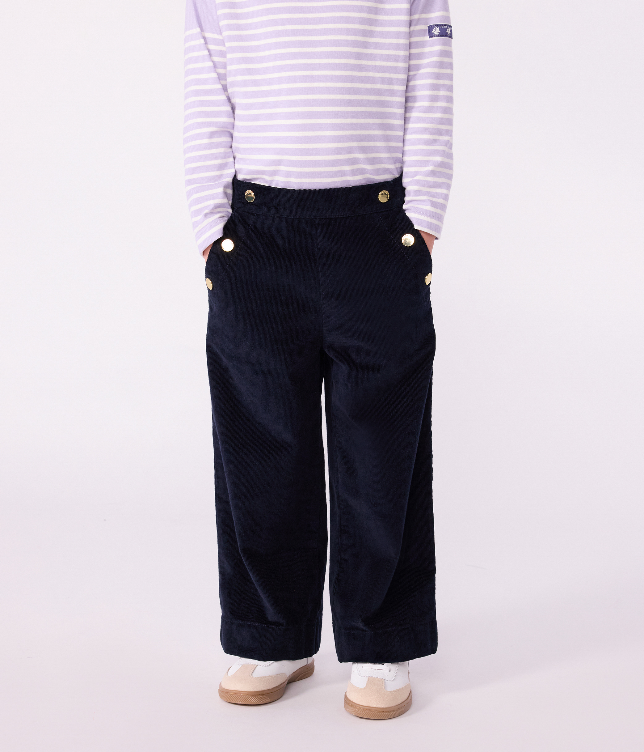 Children's plain corduroy trousers