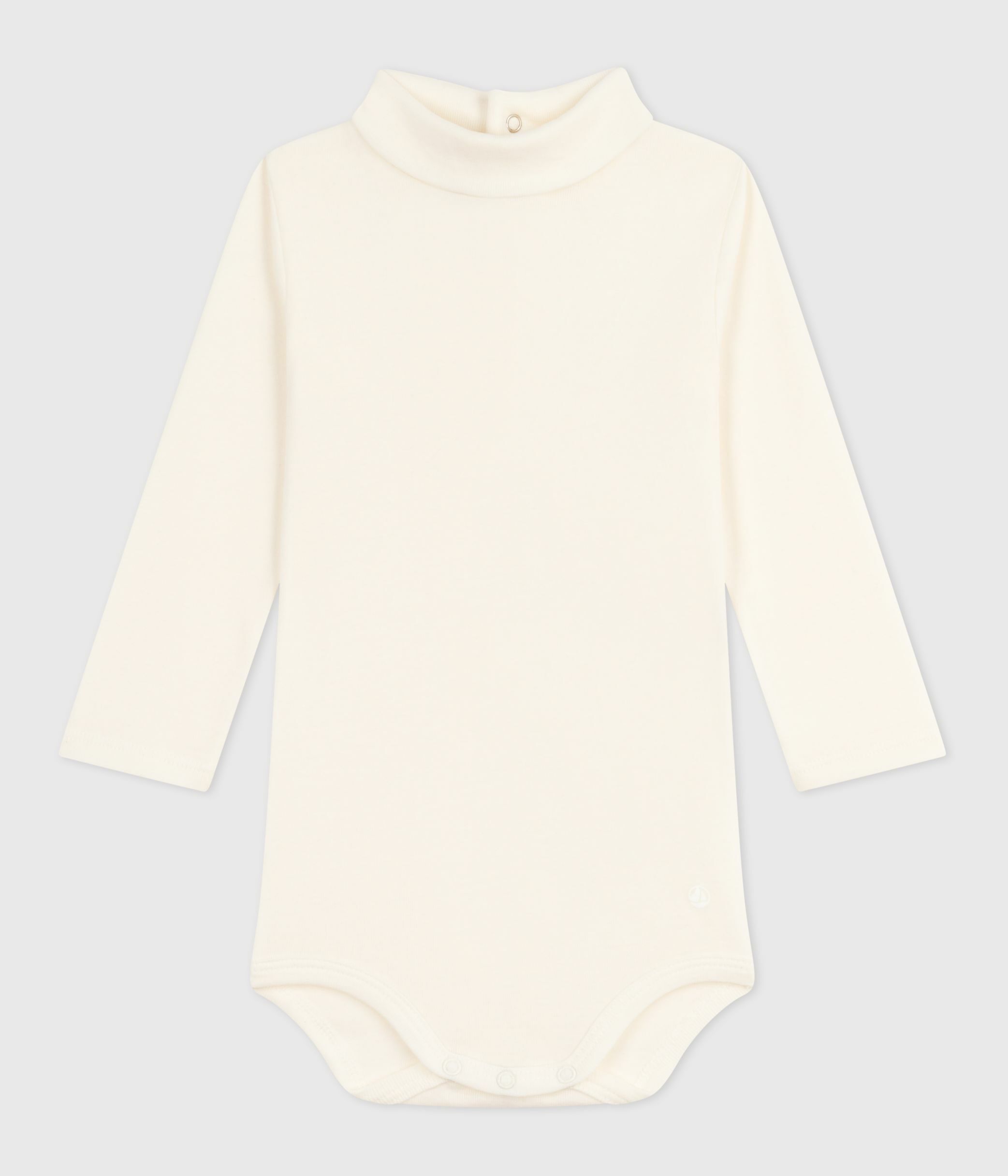 Babies' plain cotton rollneck body