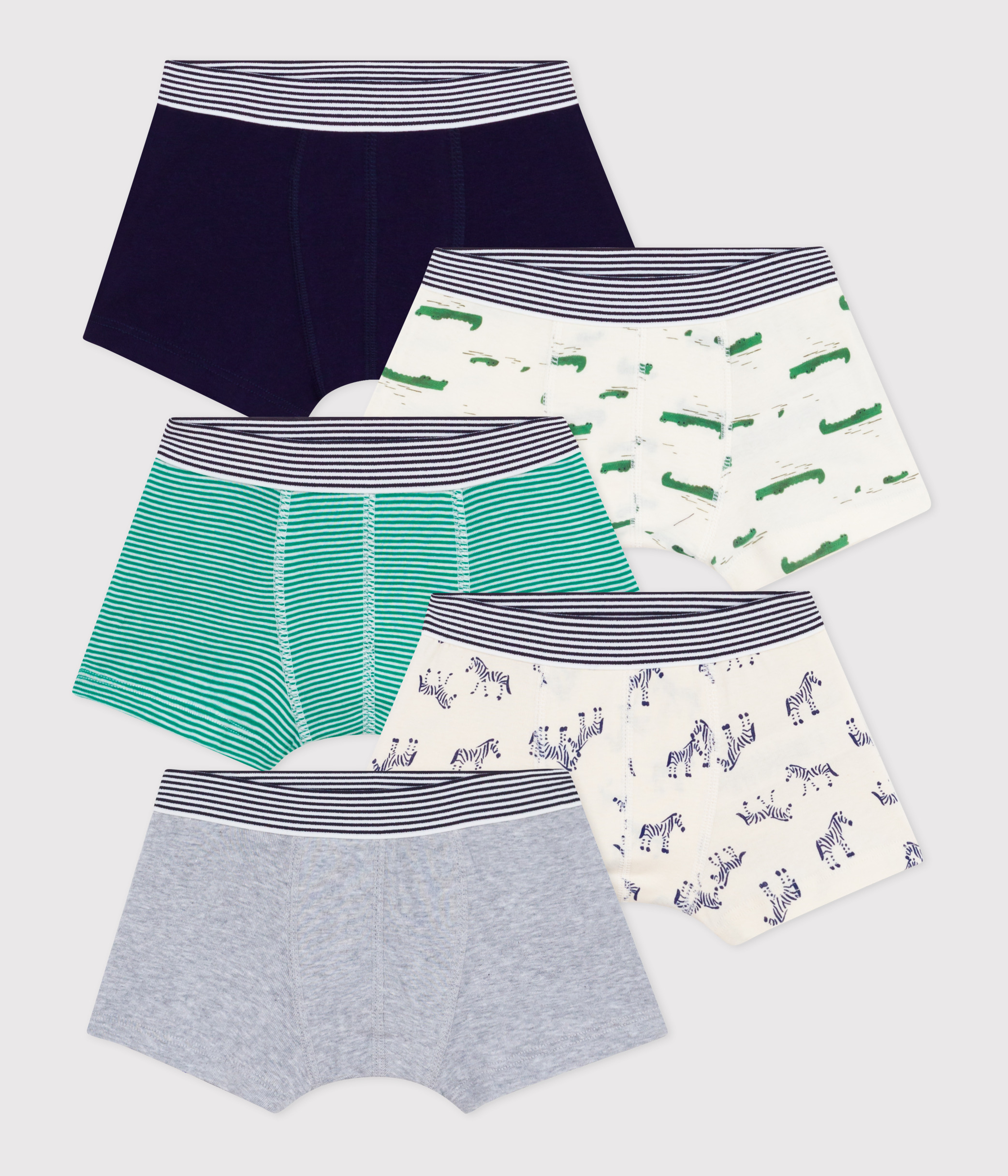 Pack of children's animal-print cotton boxers