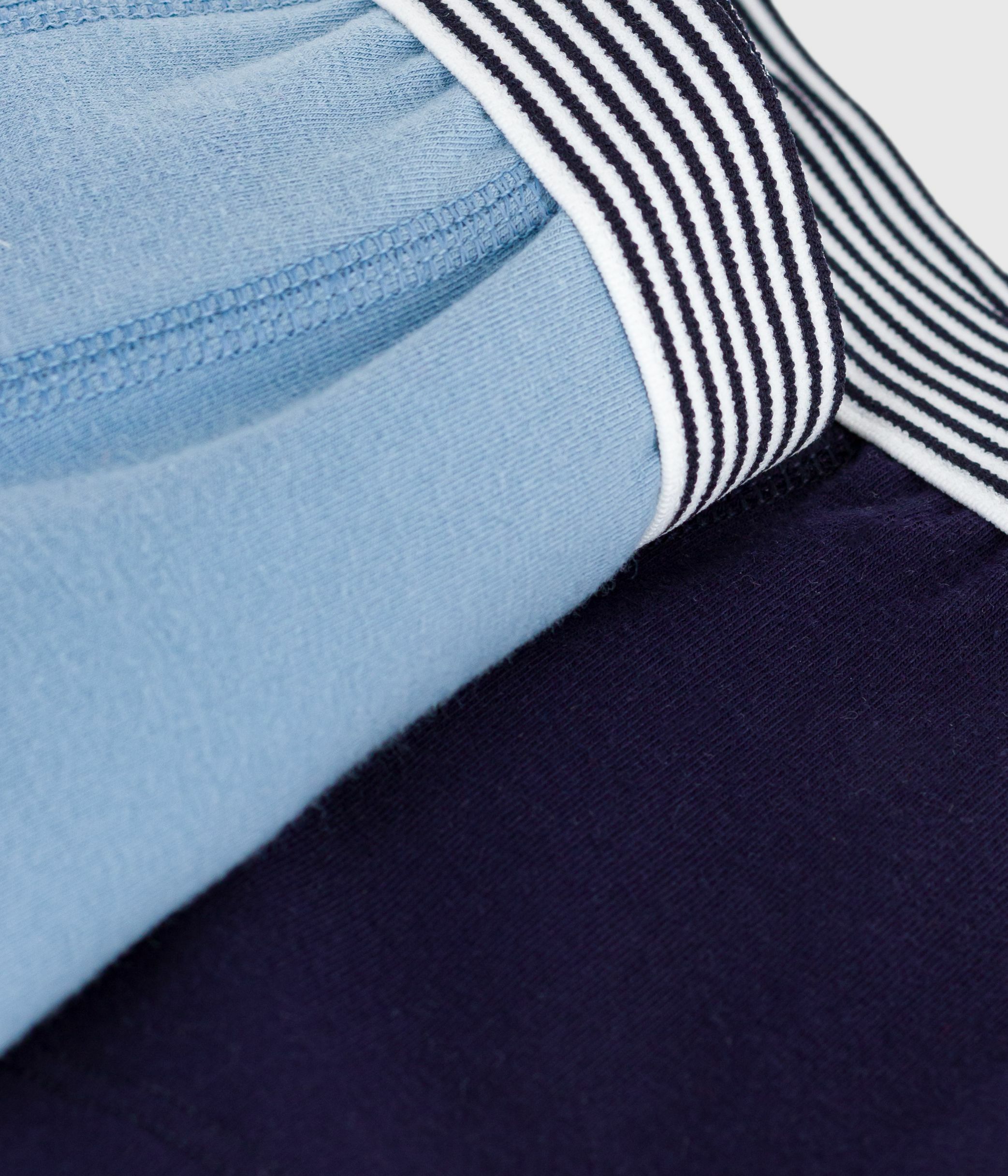 Pack of plain cotton and elastane boxers for children