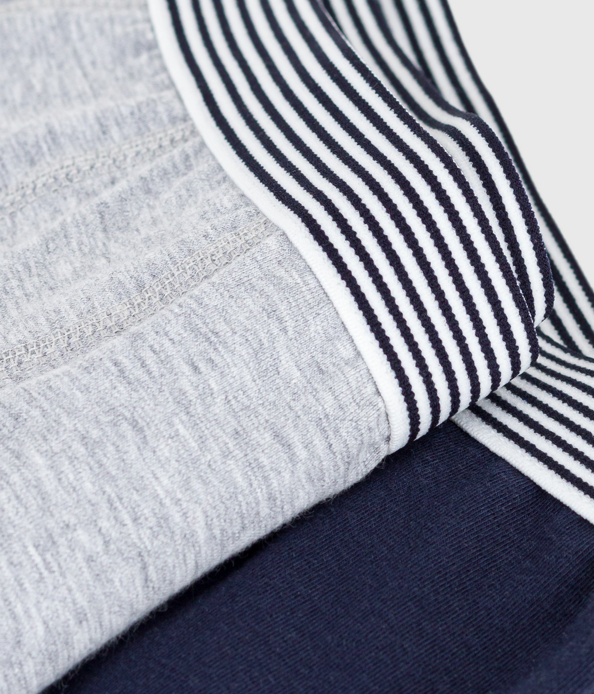 Children's plain cotton and elastane boxers - 2-pack